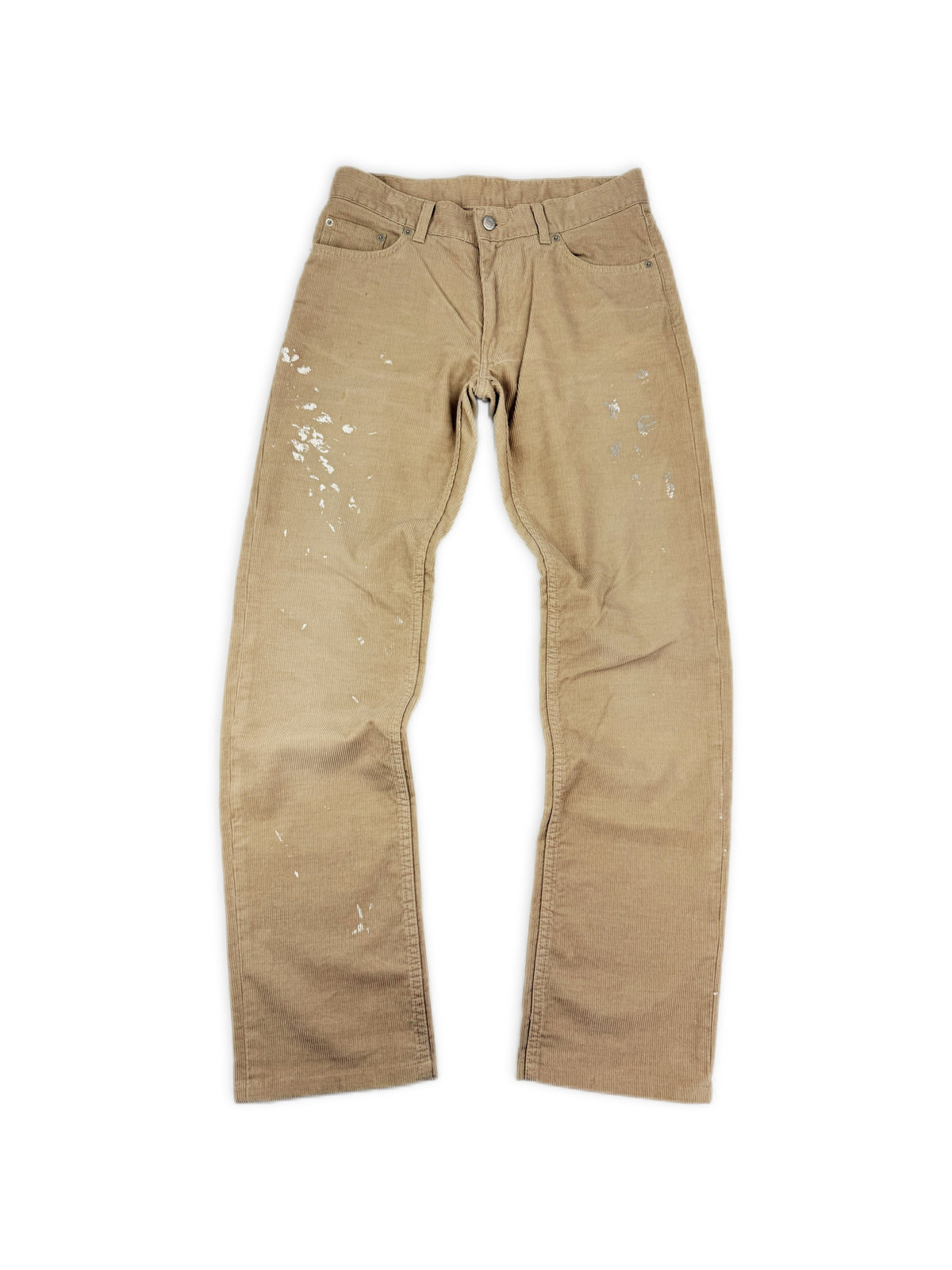 00s Helmut Lang Painter Corduroy Beige Boot Cut Pants