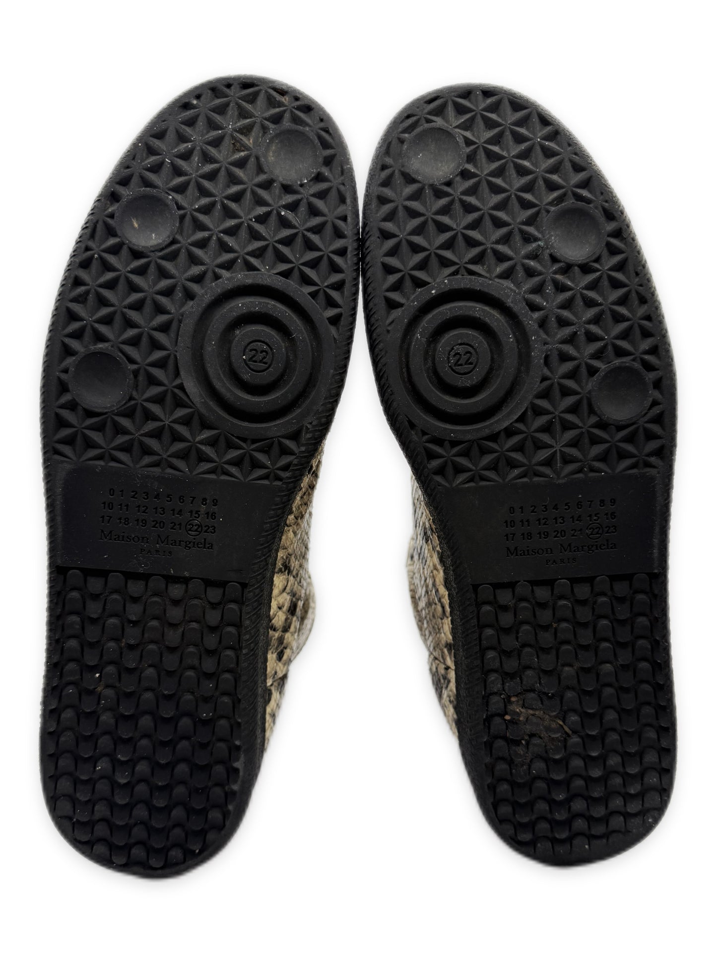 2016 Maison Margiela Python Future Hi Snakeskin Leather Sneakers