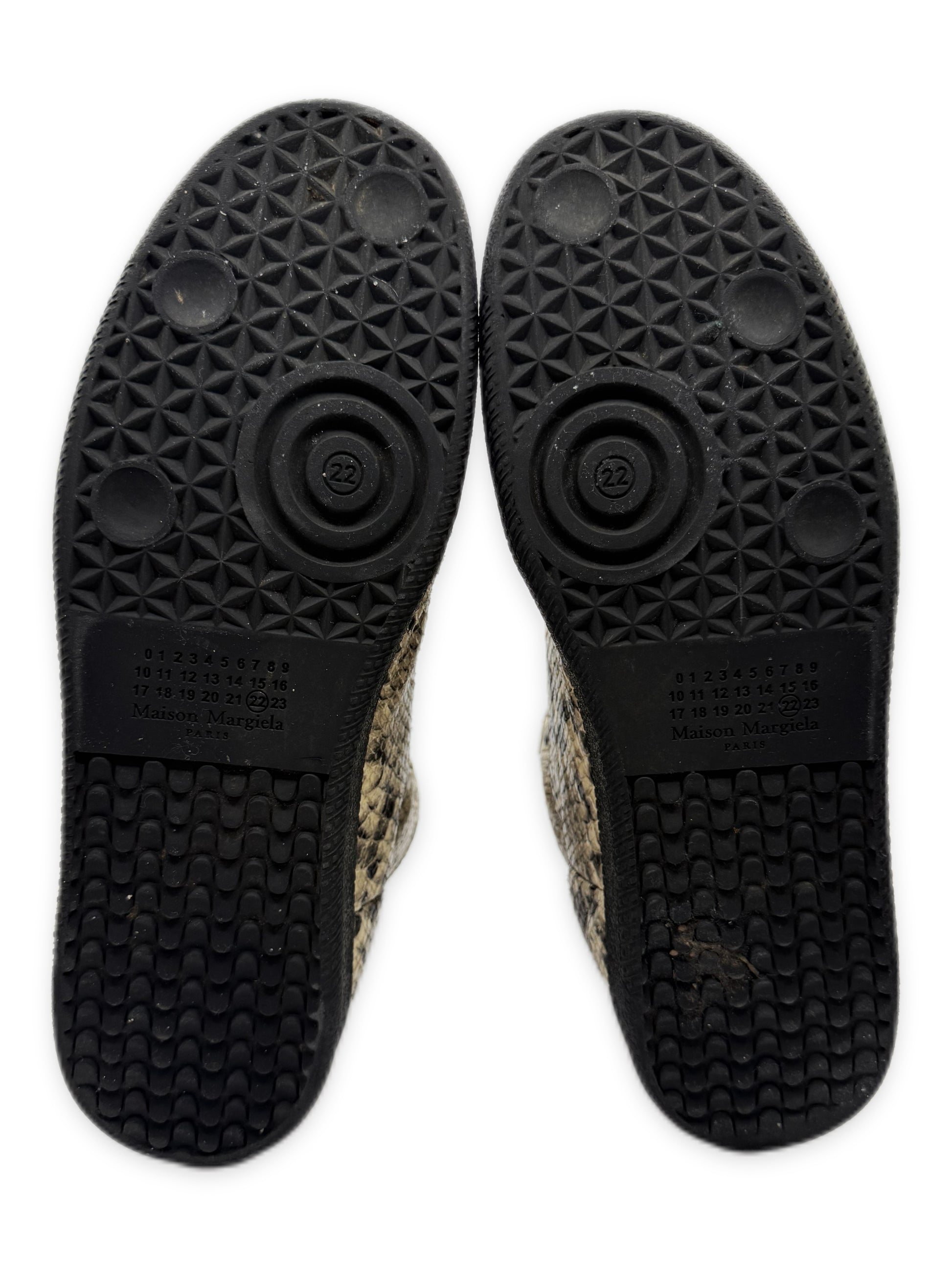 2016 Maison Margiela Python Future Hi Snakeskin Leather Sneakers