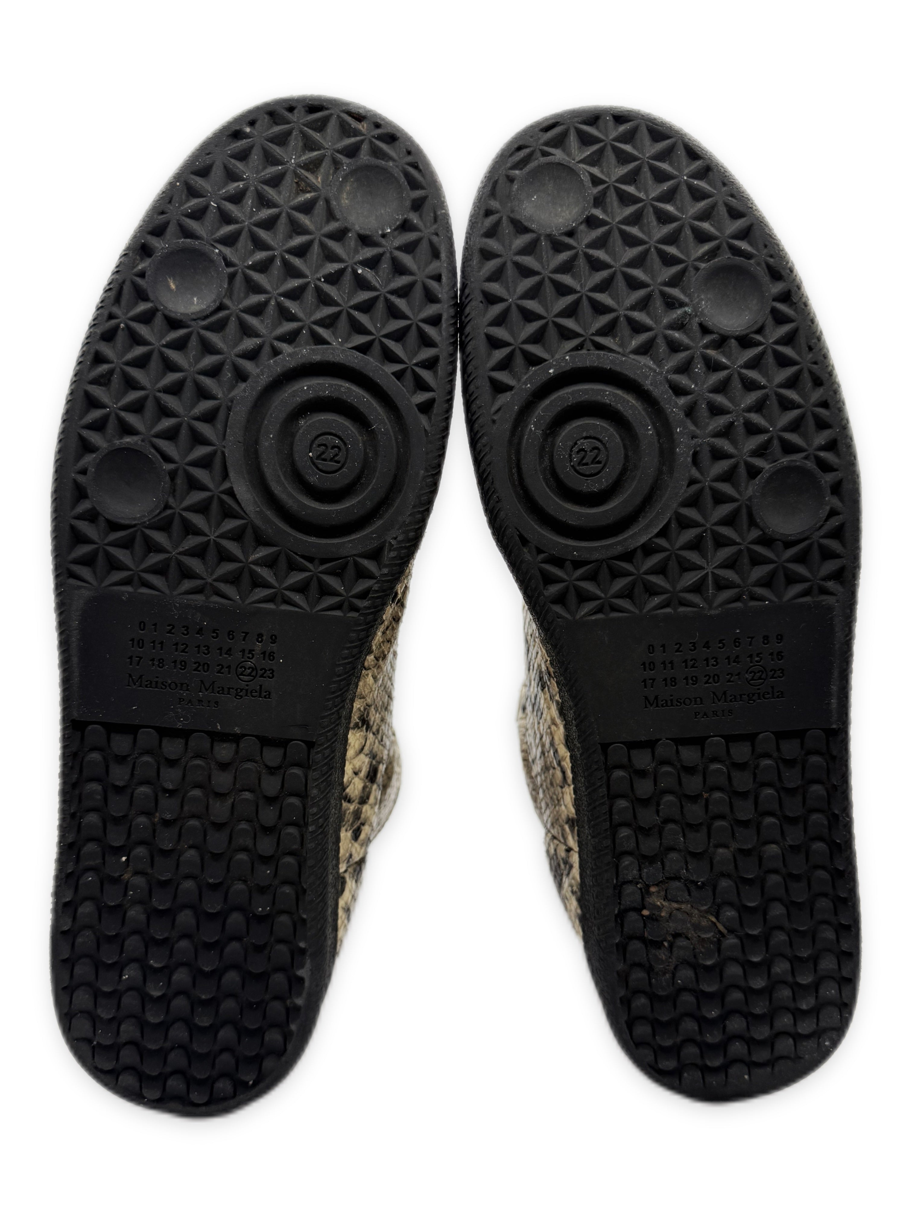 2016 Maison Margiela Python Future Hi Snakeskin Leather Sneakers
