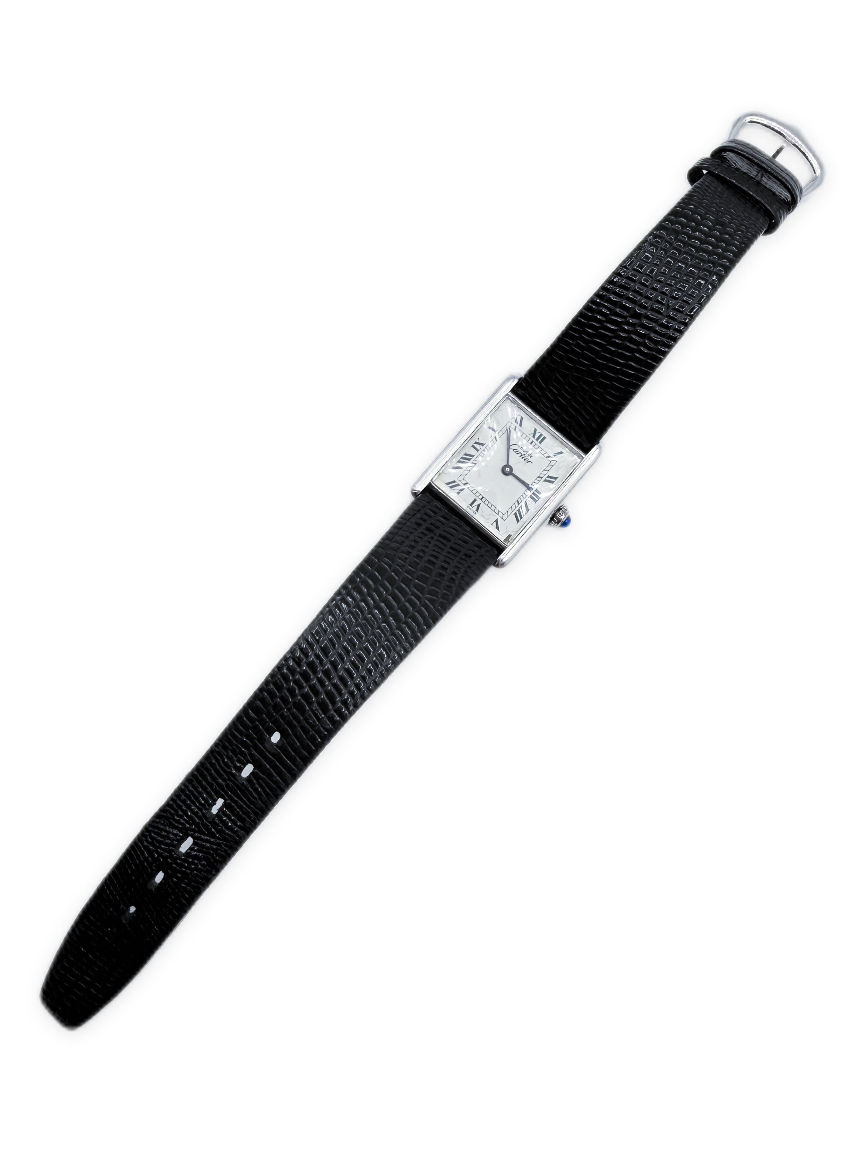 Cartier Tank Must De Roman Dial Re 690006 Sapphire Watch