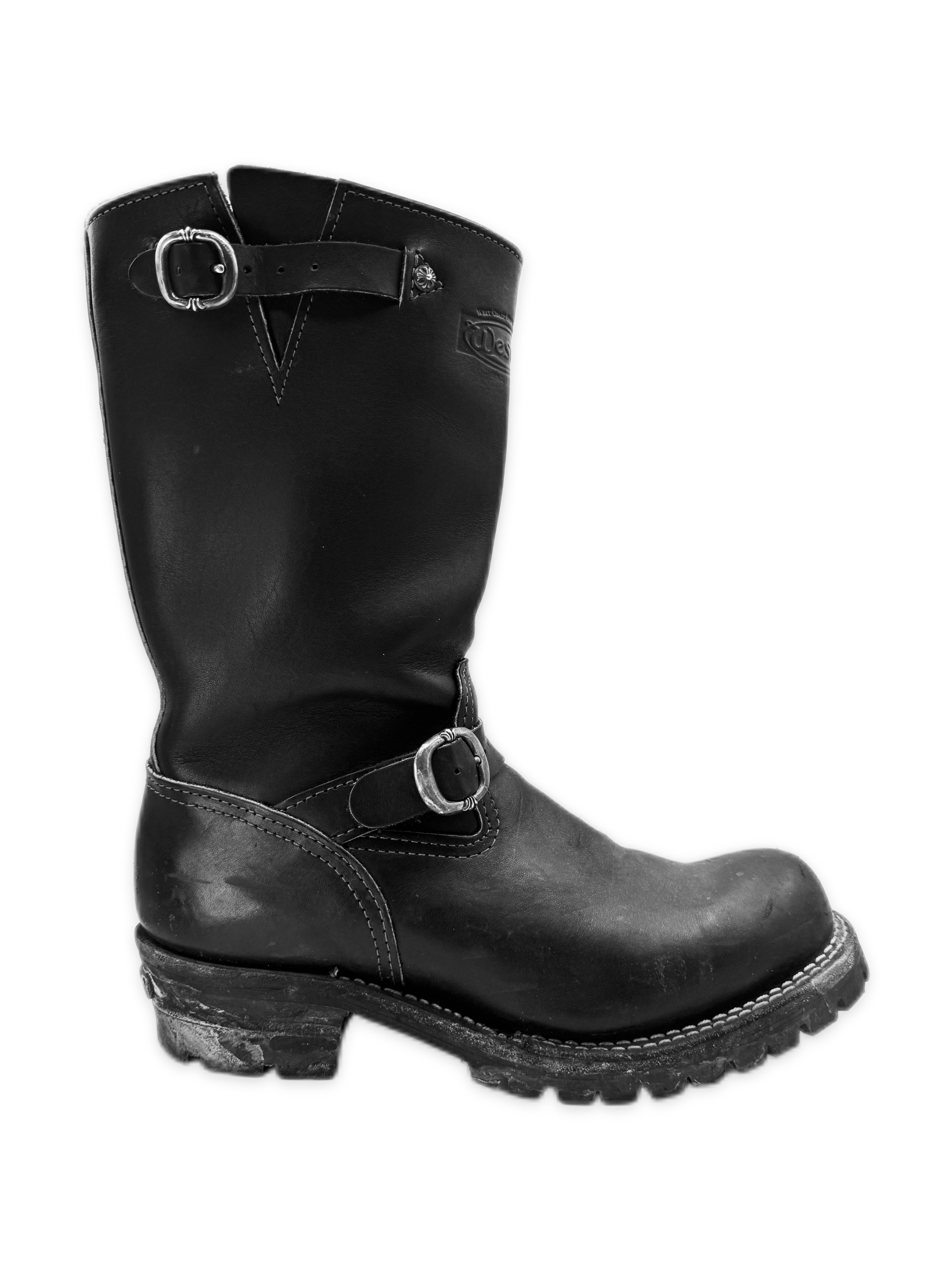 Chrome Hearts x Wesco Engineer Gunslinger Black Leather Boots