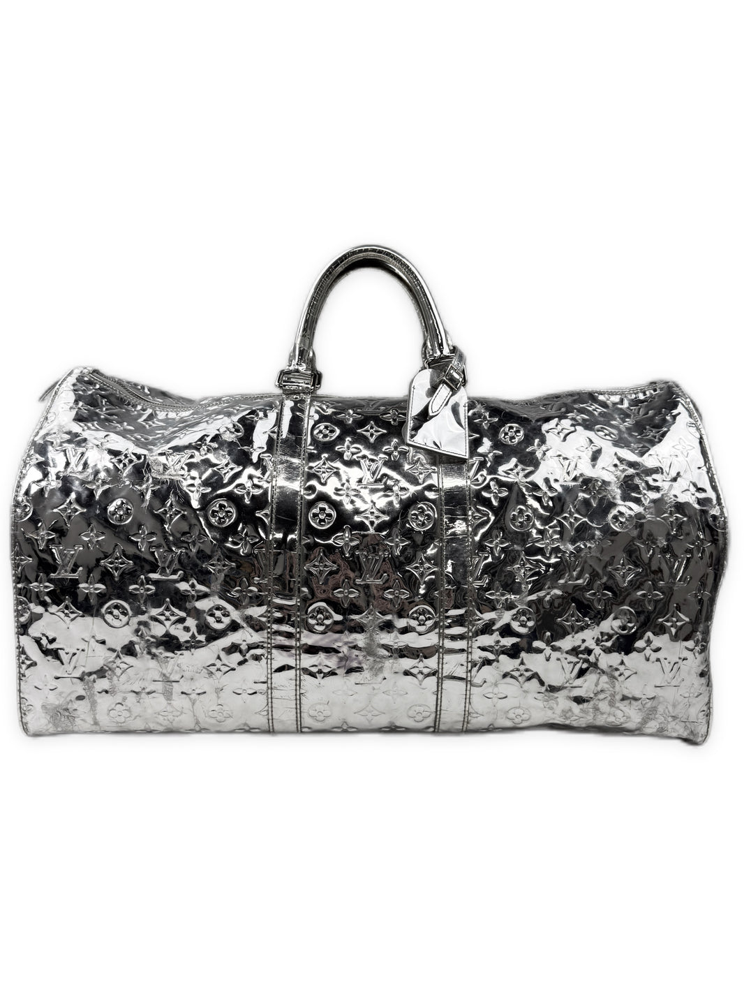 Louis Vuitton by Virgil Abloh ‘Keepall 55’ Silver Coated Duffle Bag