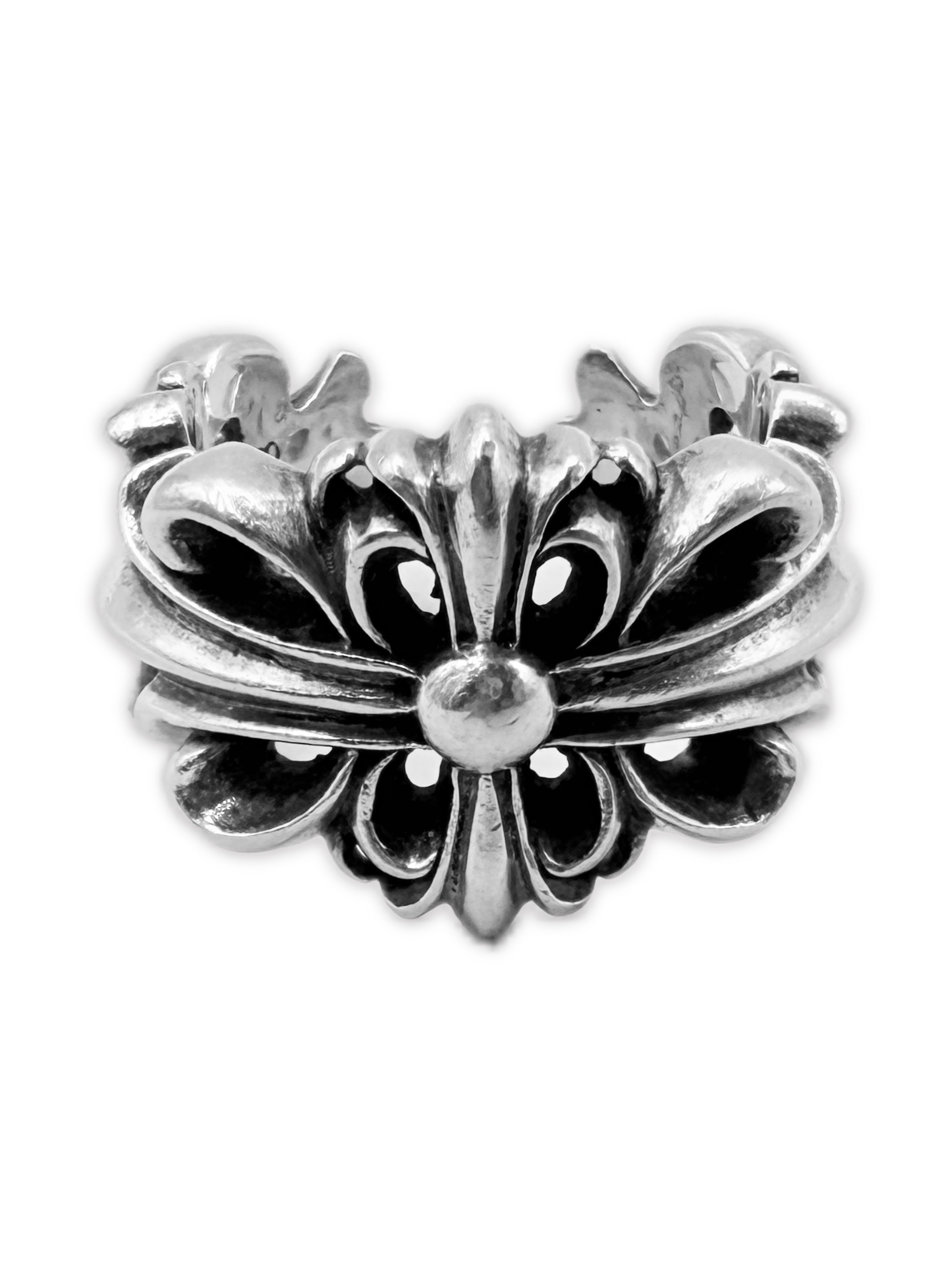 Chrome Hearts Double Floral .925 Silver Ring