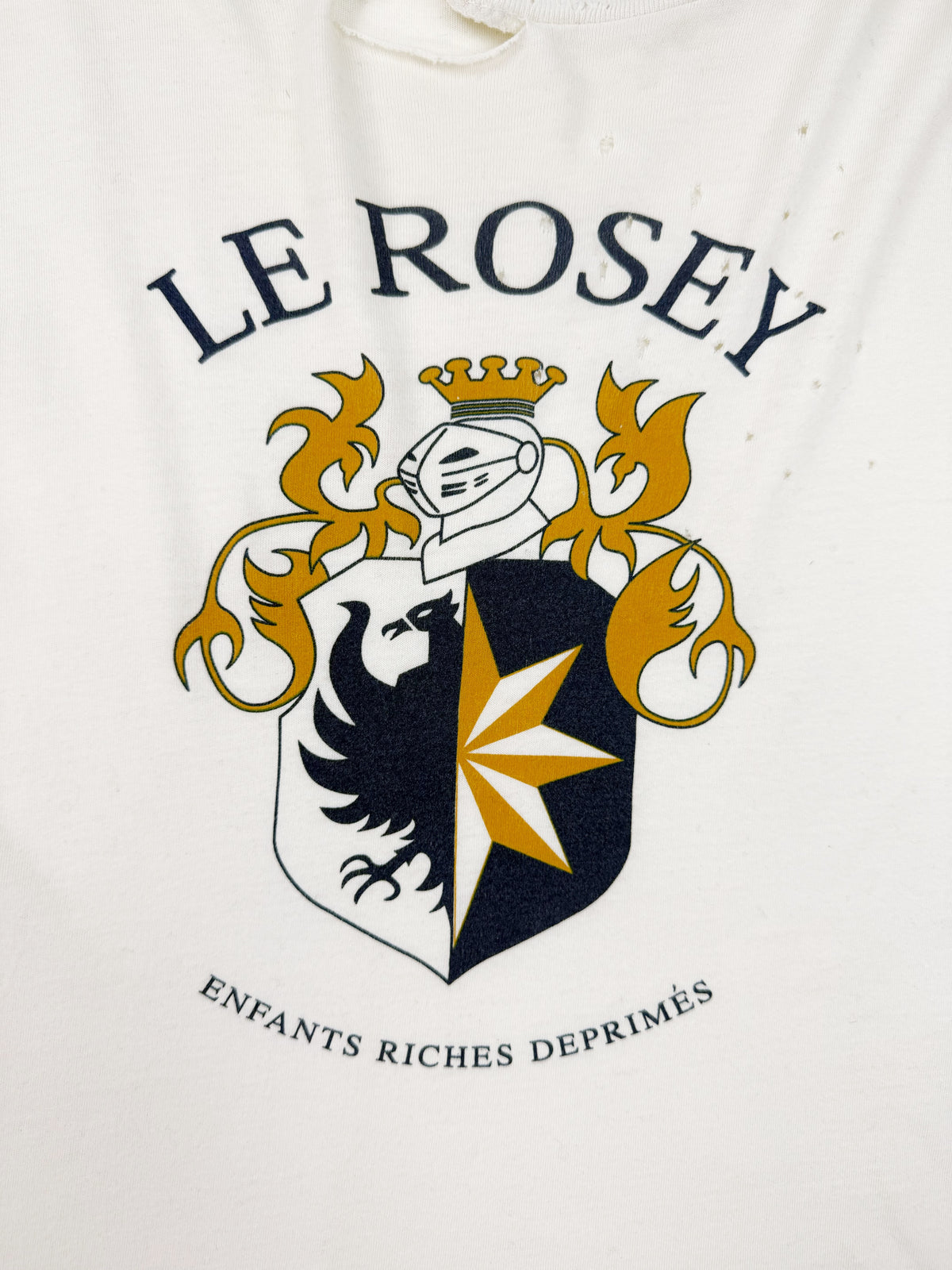 Enfants Riches Deprimes Le Rosey 2nd Release Distressed White T-Shirt