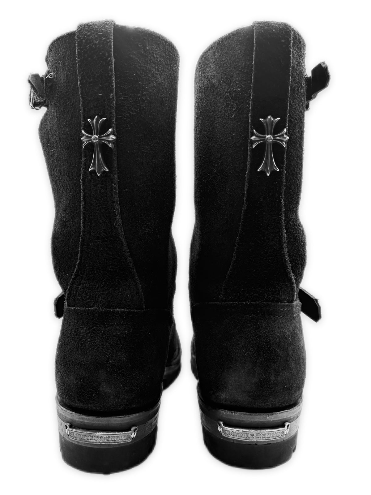 Chrome Hearts x Wesco Suede Gunslinger Cross Pendant Suede Engineer Boots