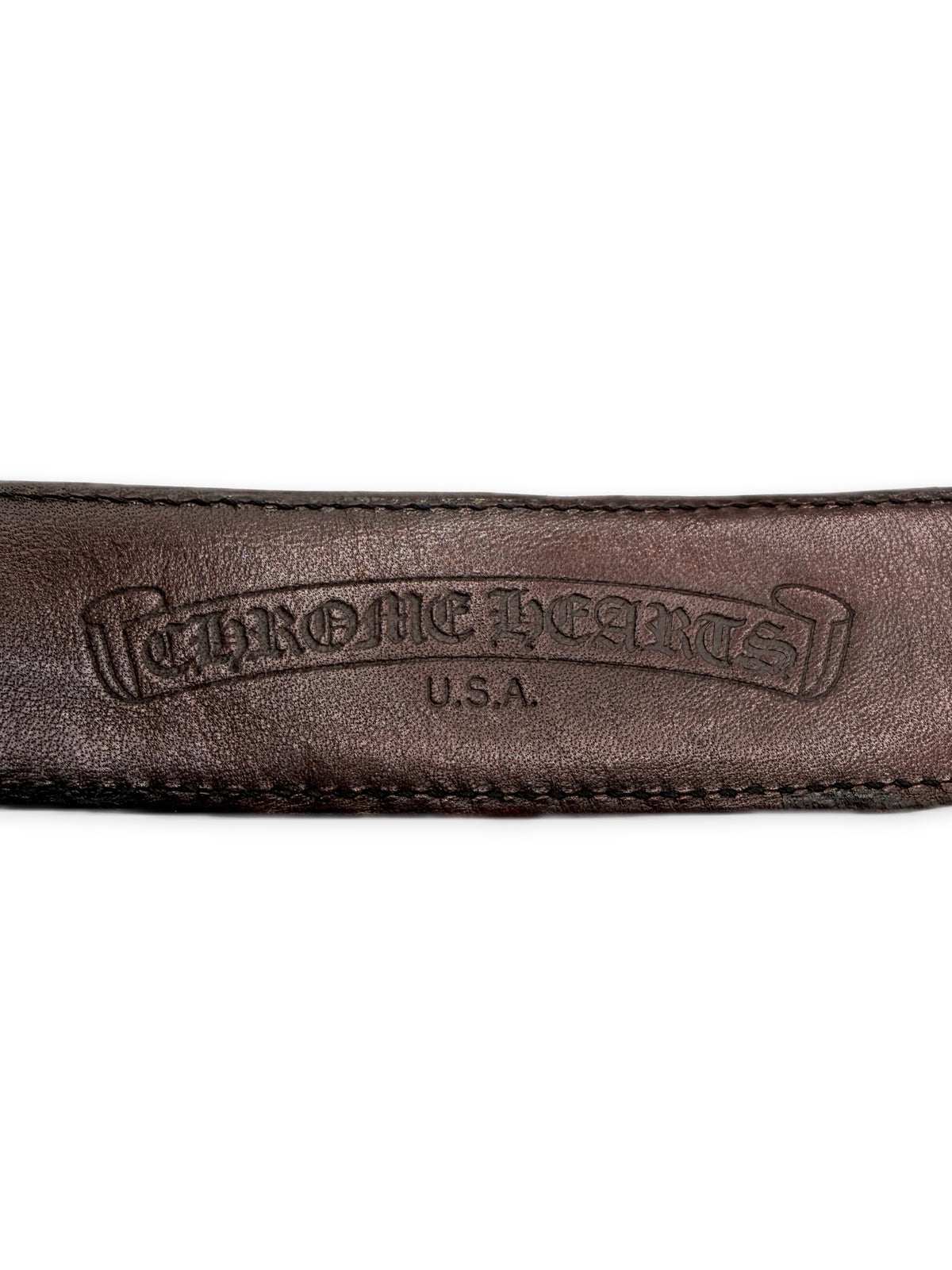 Chrome Hearts Gunslinger 1.5 in Brown .925 Silver Belt