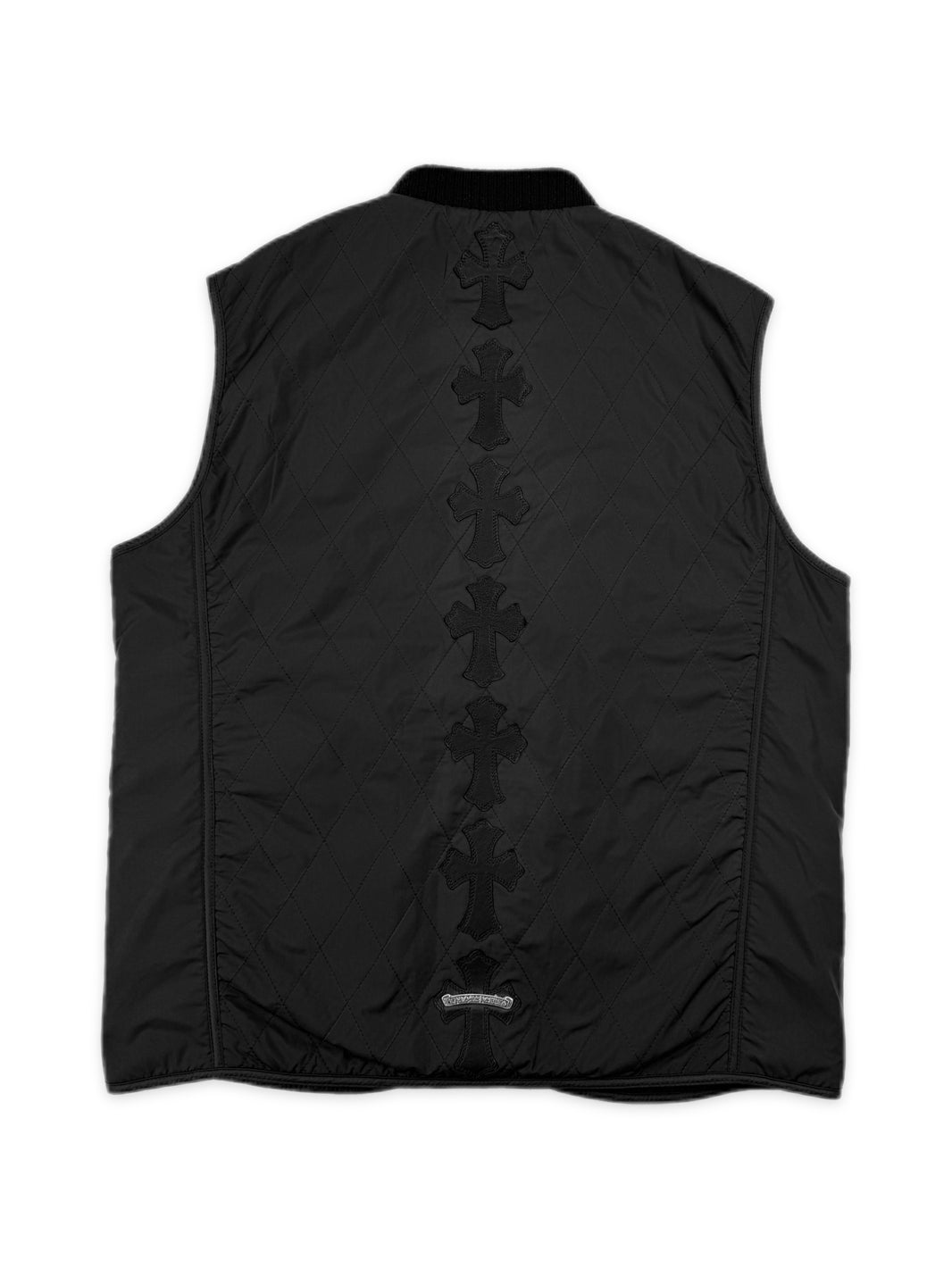 Chrome Hearts Papa Spine Lambskin Cross Patch Cashmere Vest