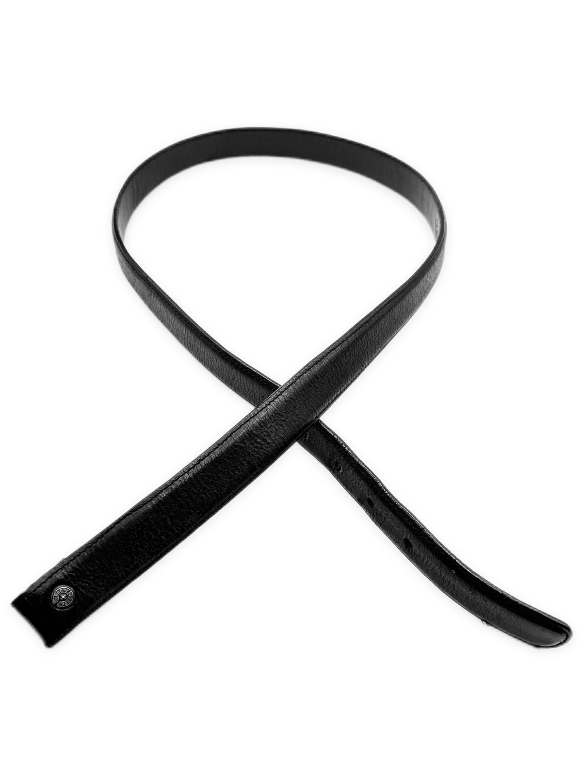 Chrome Hearts 1 inch Black Leather .925 Silver Belt Strap