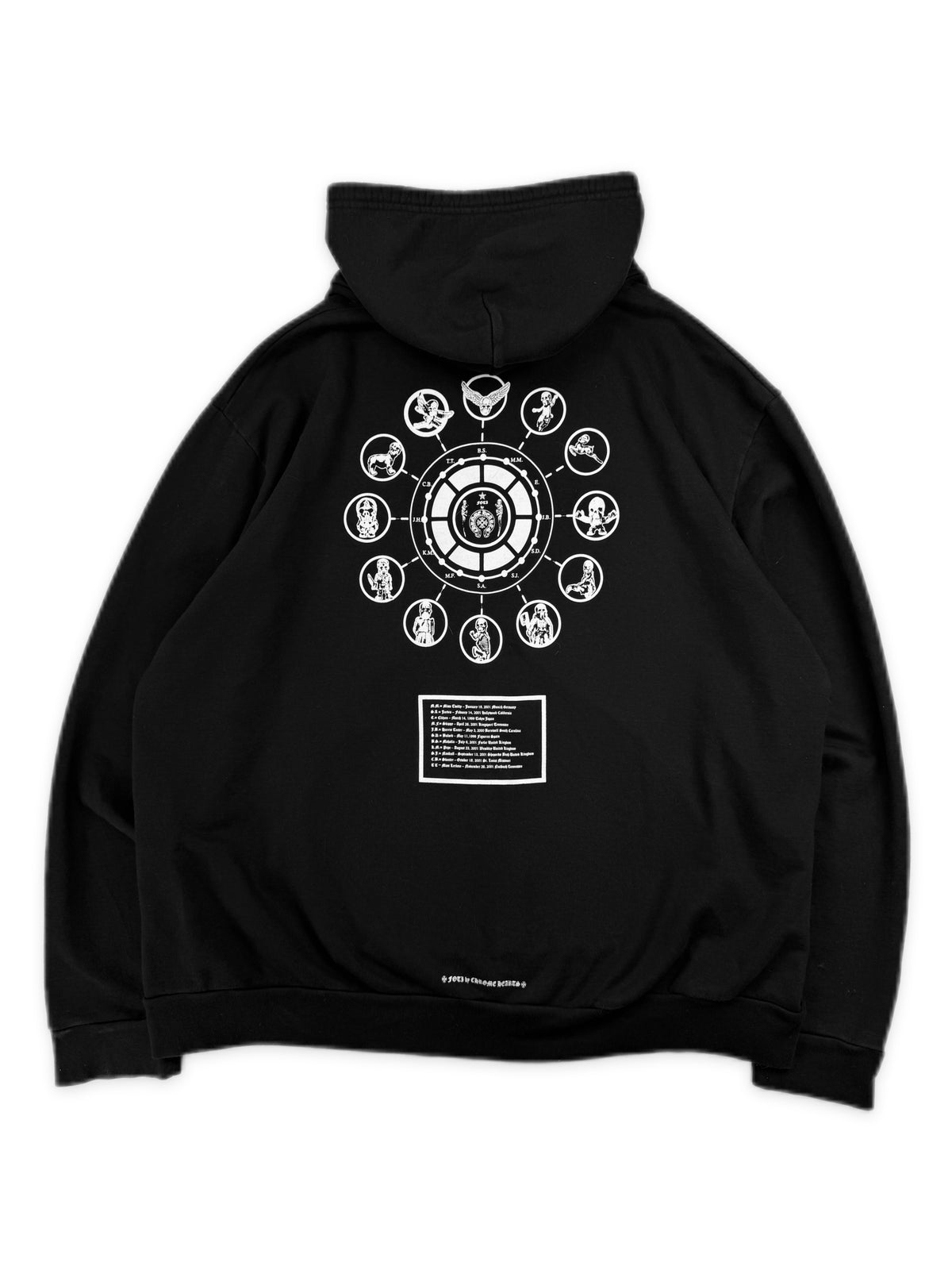 Chrome Hearts Foti Zodiac Black Zip-Up Hoodie