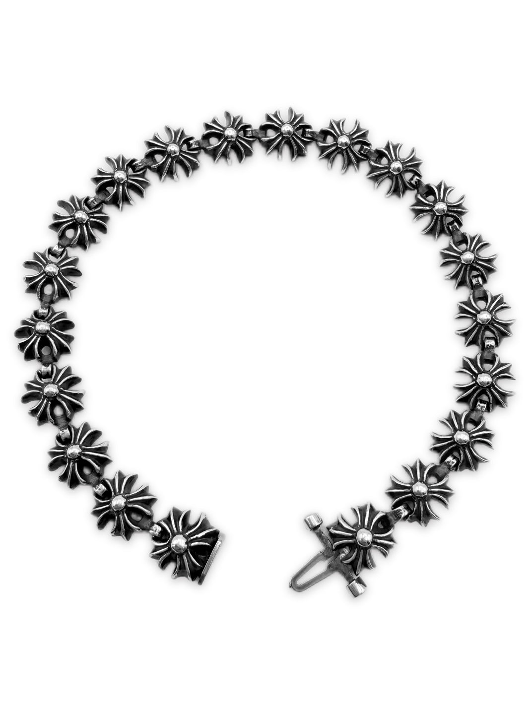 Chrome Hearts Plus Cut Out .925 Silver 20 Link Bracelet