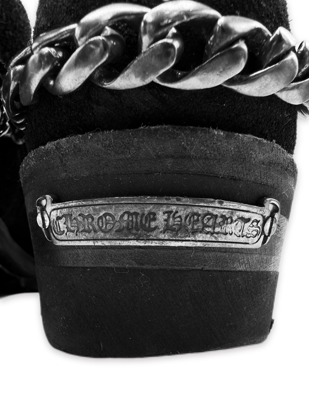 Chrome Hearts x Wesco Cuban Heel Suede Gunslinger Black Boots