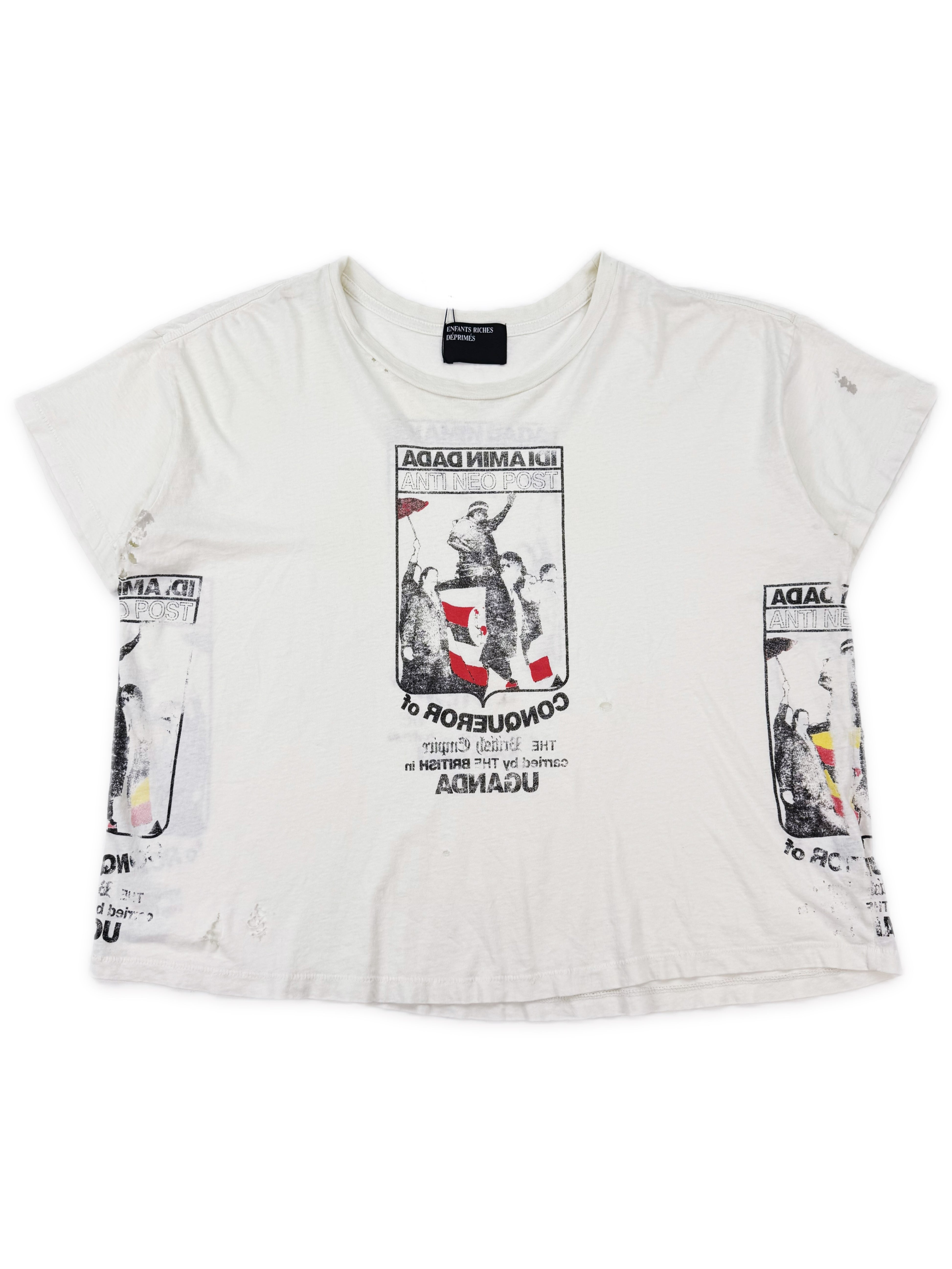 Enfants Riches Deprimes ‘Idi Amin Dada’ White Graphic T-Shirt