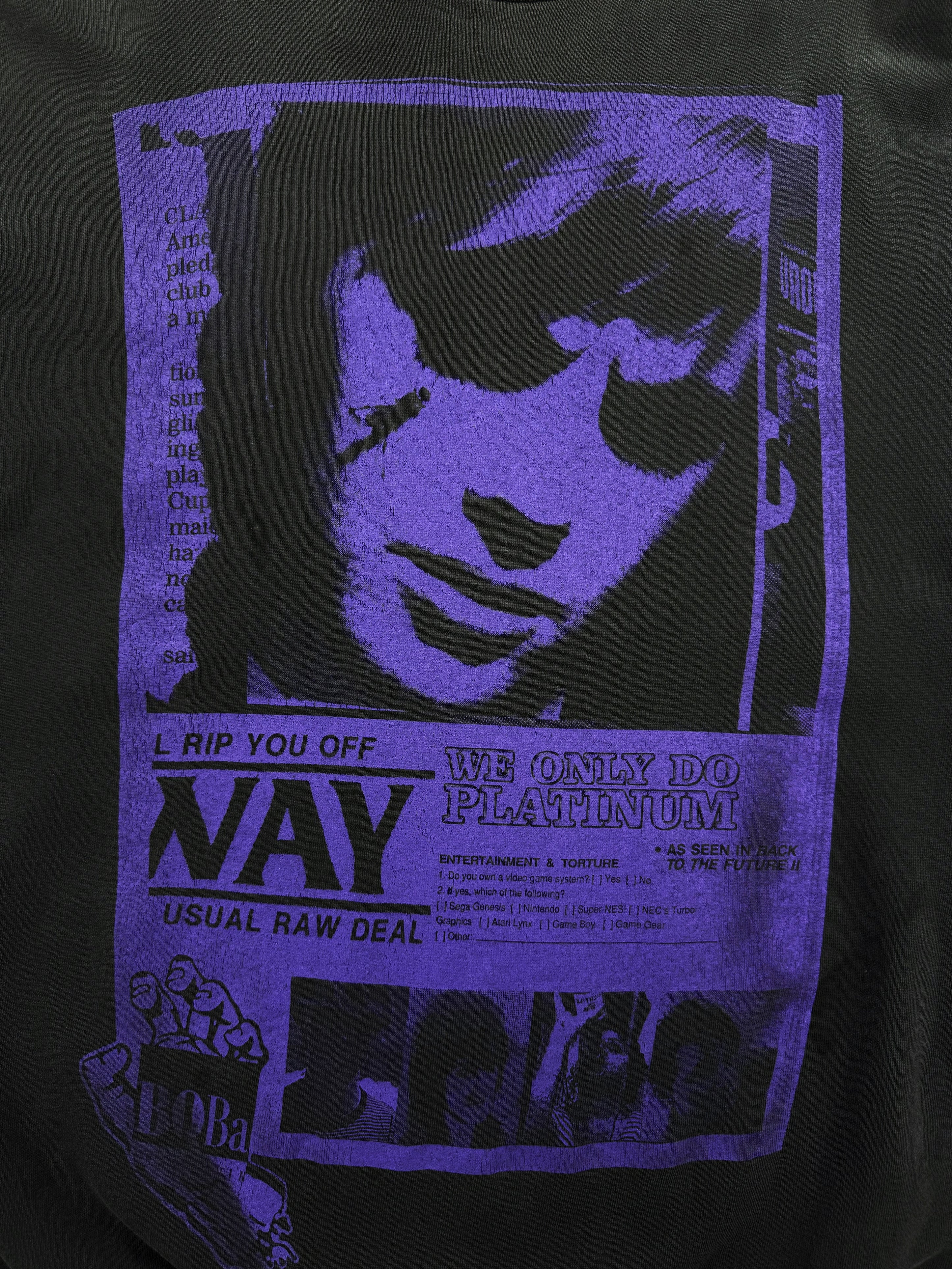 SS03 Raf Simons ‘Consumed’ Purple Graphic Crewneck