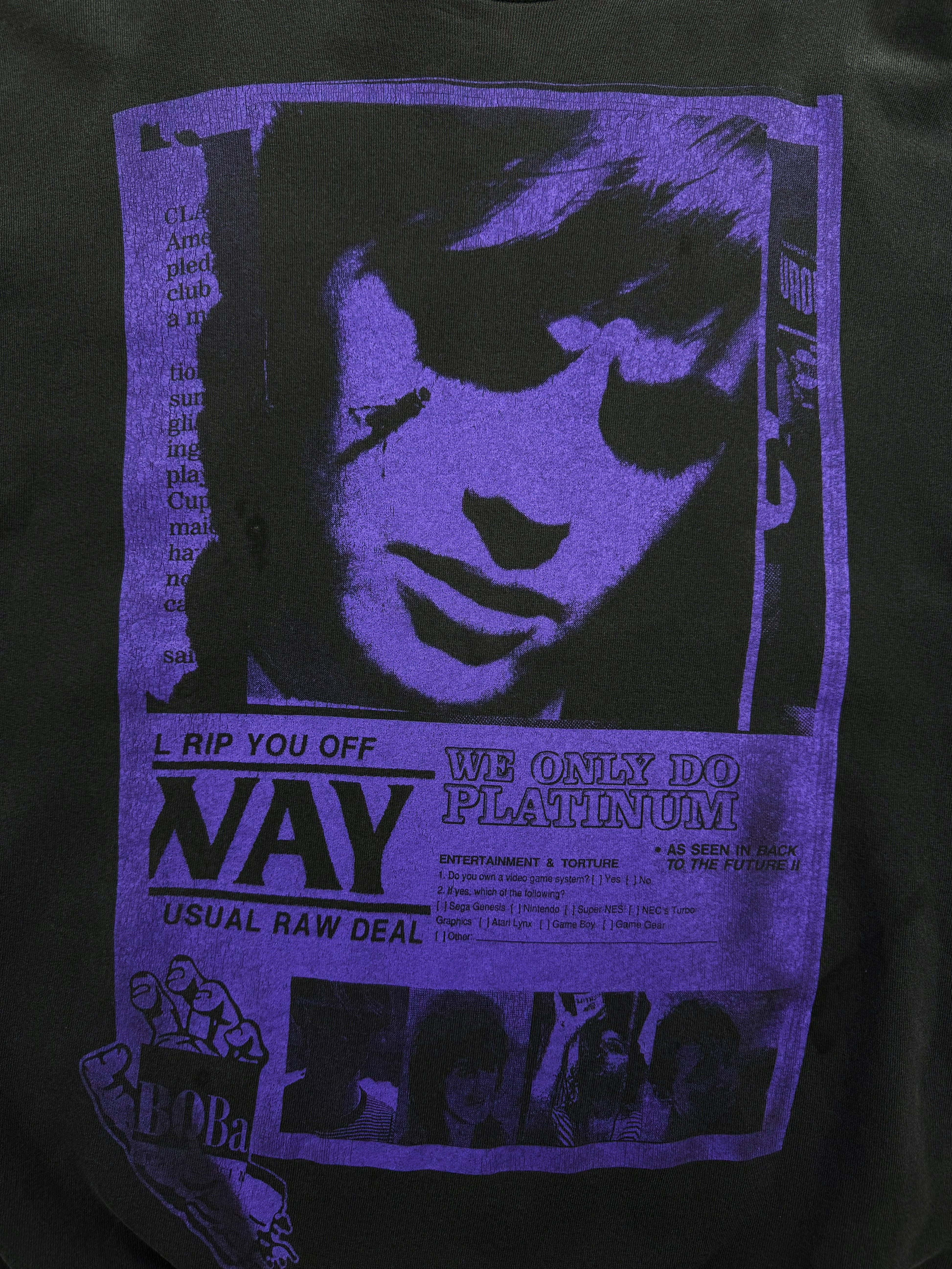 SS03 Raf Simons ‘Consumed’ Purple Graphic Crewneck