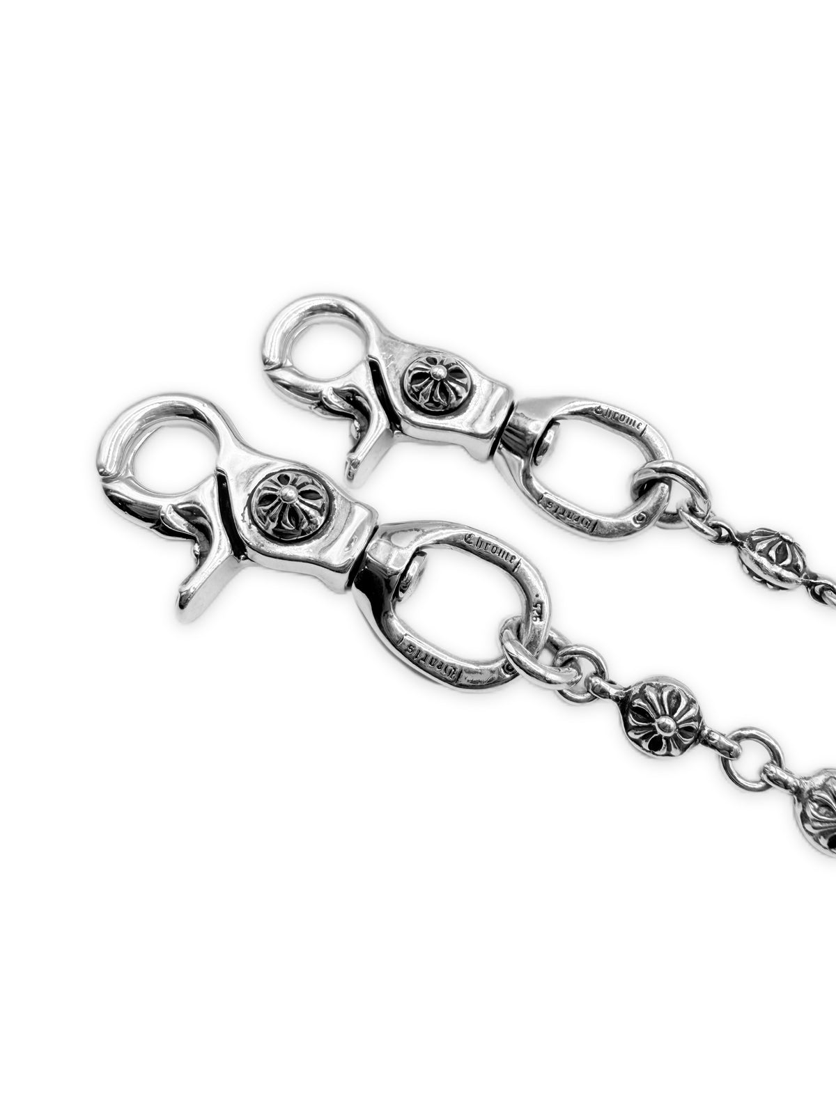 Chrome Hearts Cross Ball 26 Link Double Lobster Clasp Wallet Chain