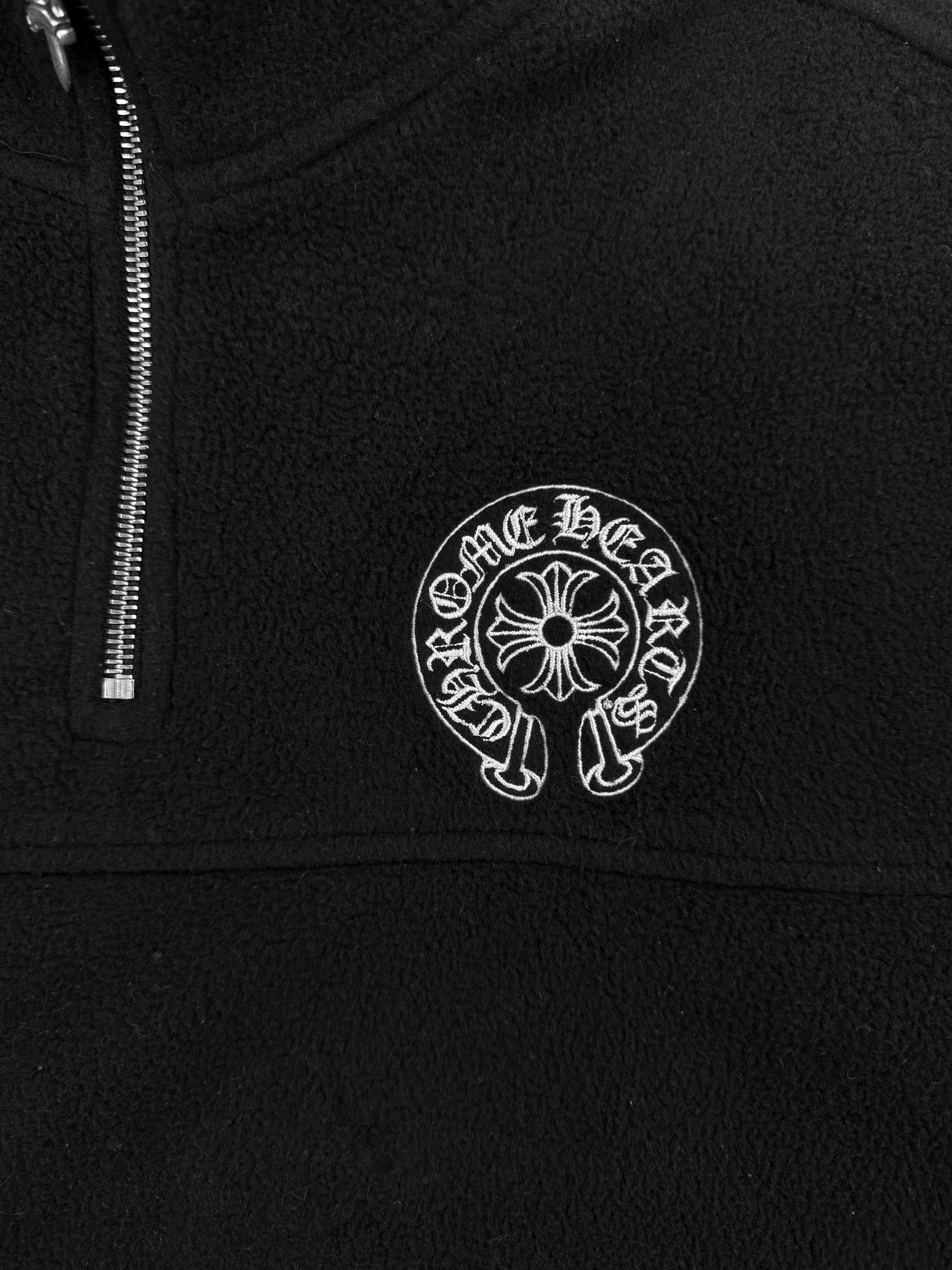 Chrome Hearts Horseshoe Logo Fleece Quarter Zip Sweater