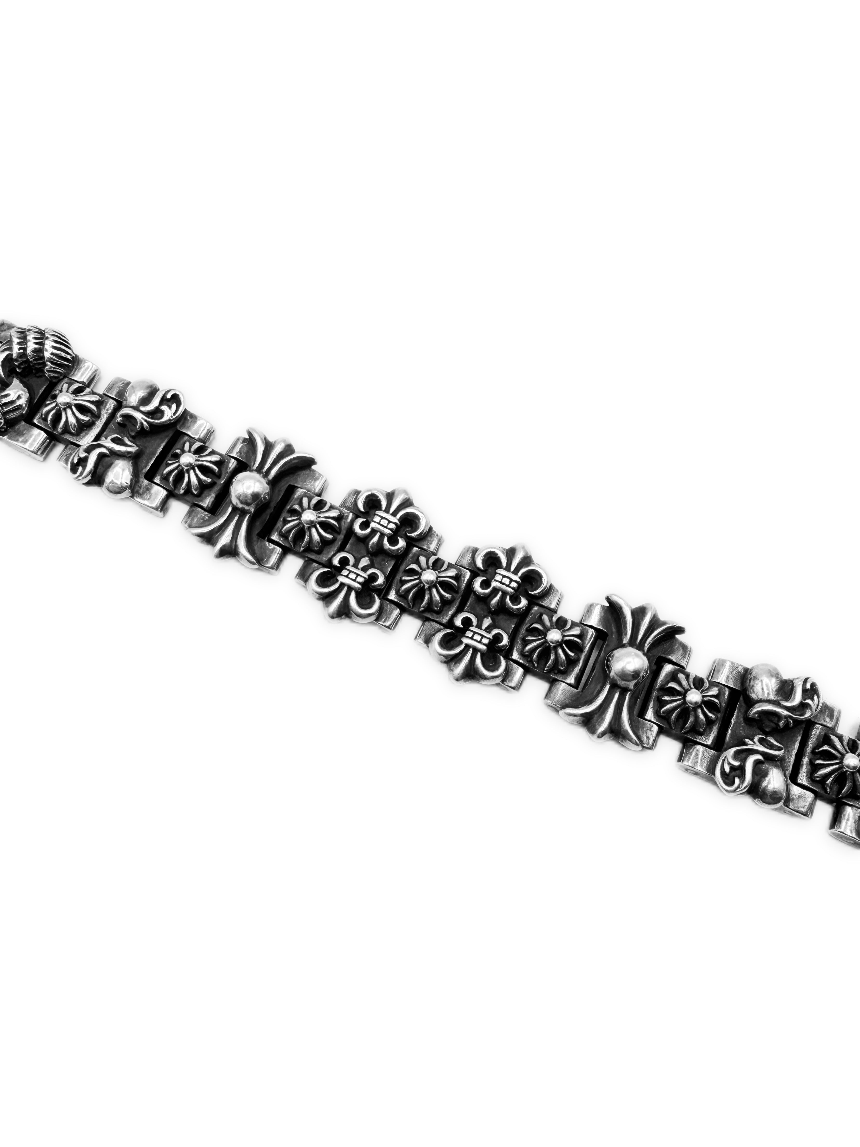 Chrome Hearts Elemental H Link .925 Lobster Clasp Bracelet