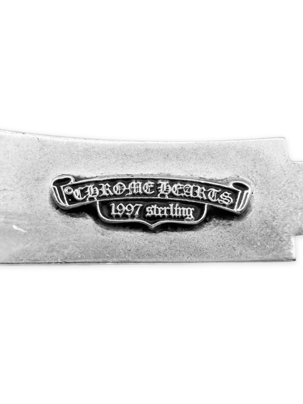 Chrome Hearts Diamond Pavé Factory Set Floral Cuban Link ID Bracelet