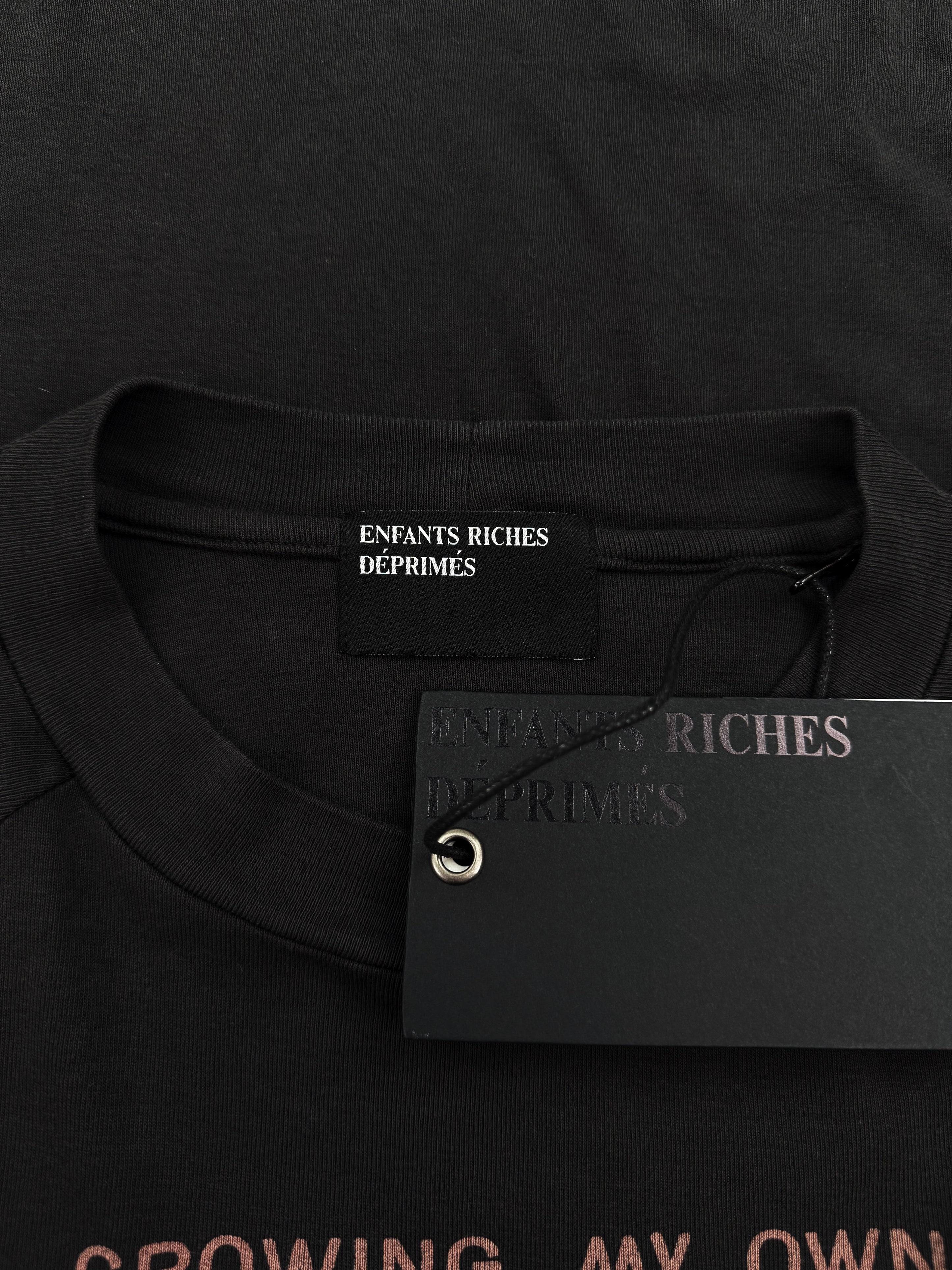 Enfants Riches Deprimes ‘Own Slave’ Ribbed Black T-Shirt