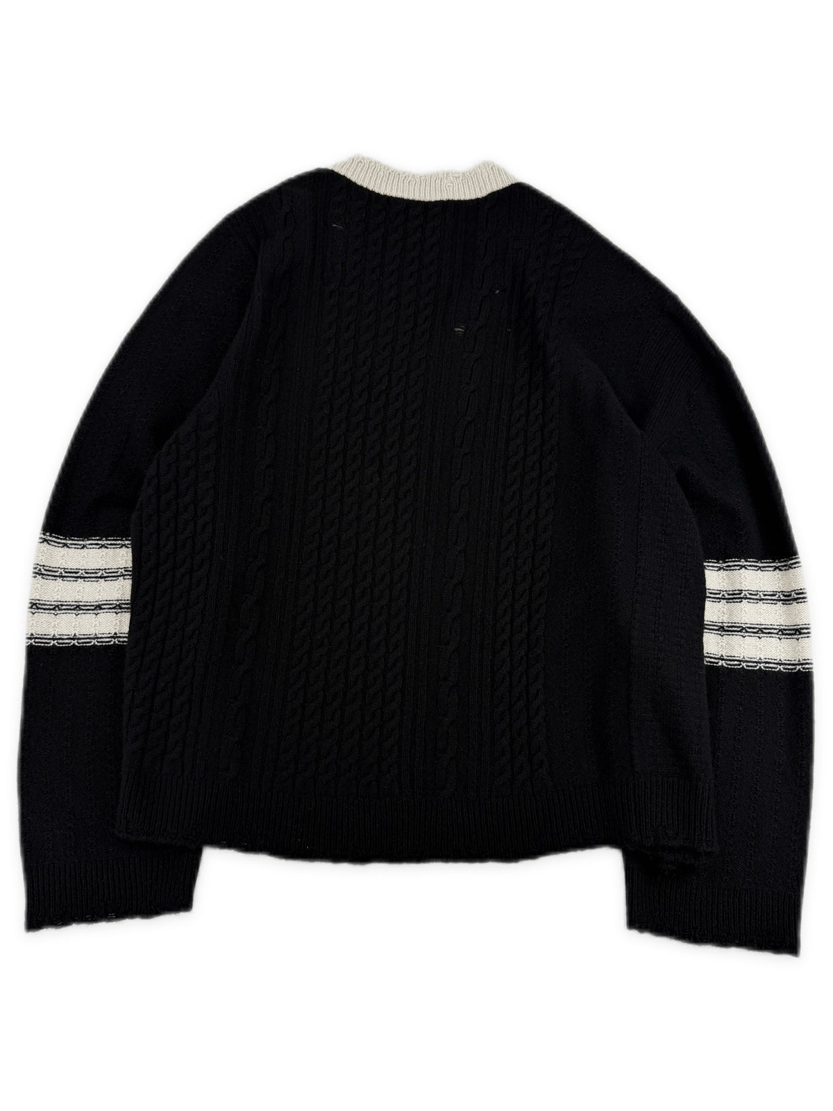 Enfants Riches Deprimes Loro Piana Asymmetric Striped Knit Sweater