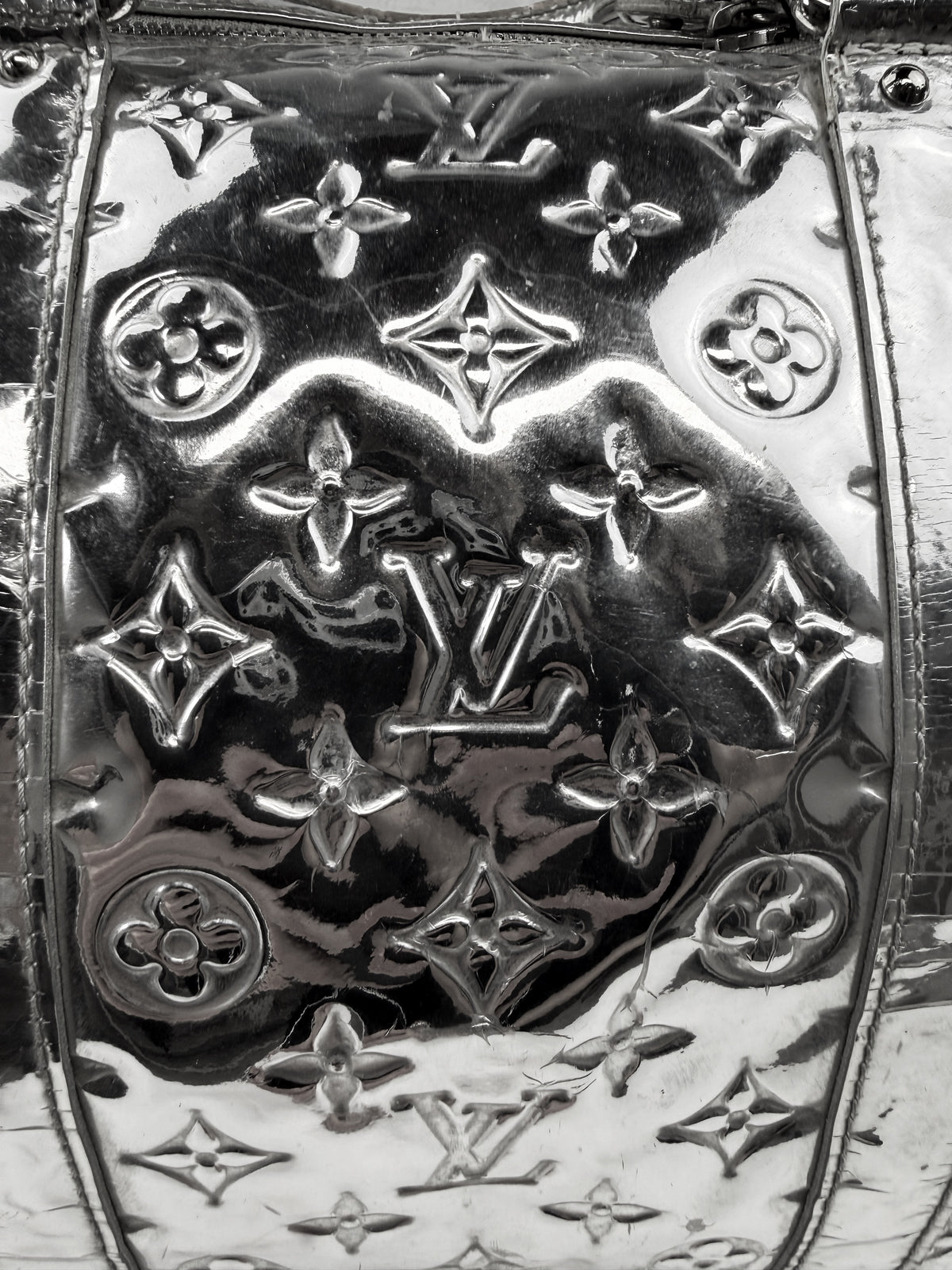 Louis Vuitton by Virgil Abloh ‘Keepall 55’ Silver Coated Duffle Bag