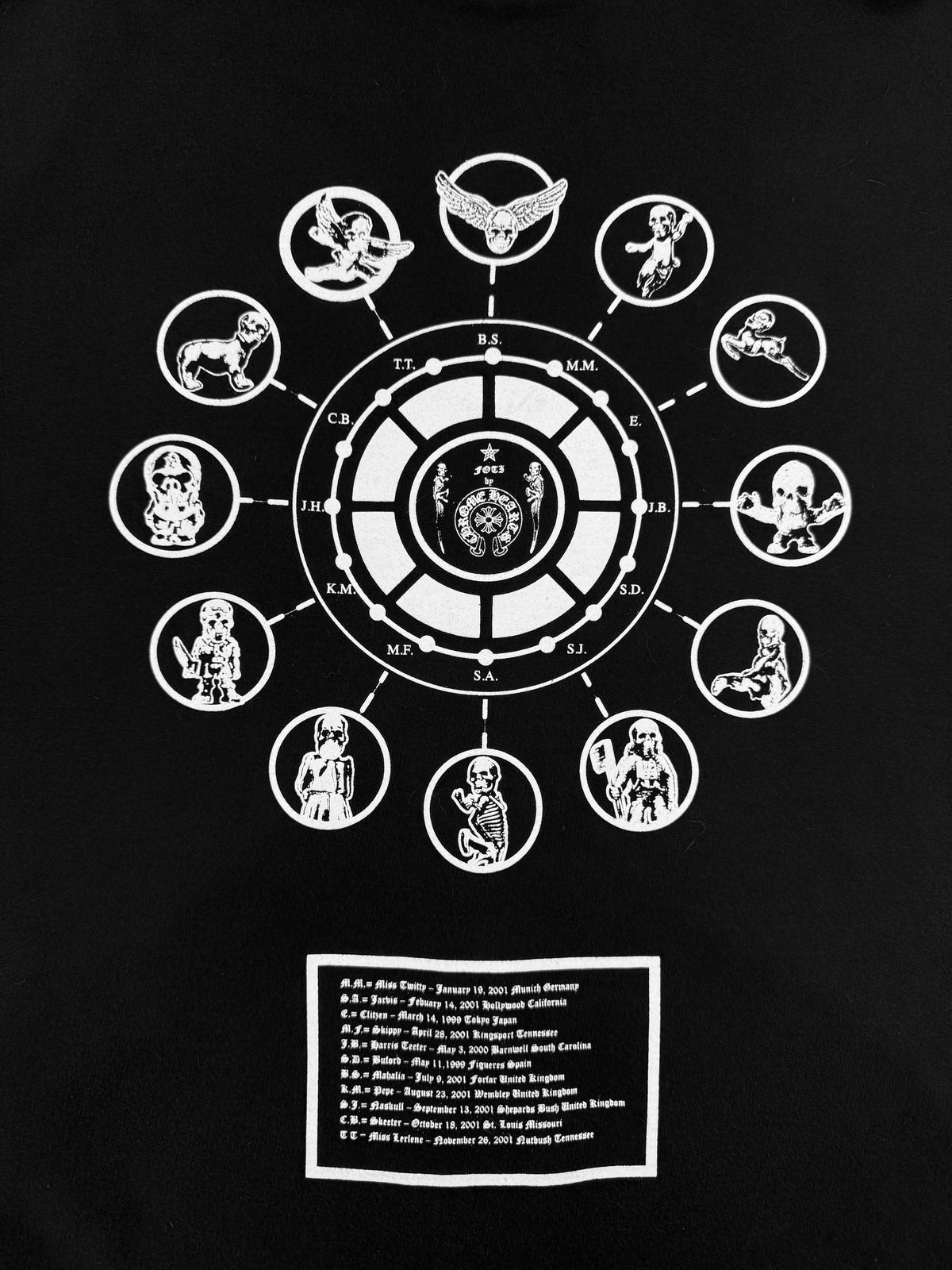 Chrome Hearts Foti Zodiac Black Zip-Up Hoodie