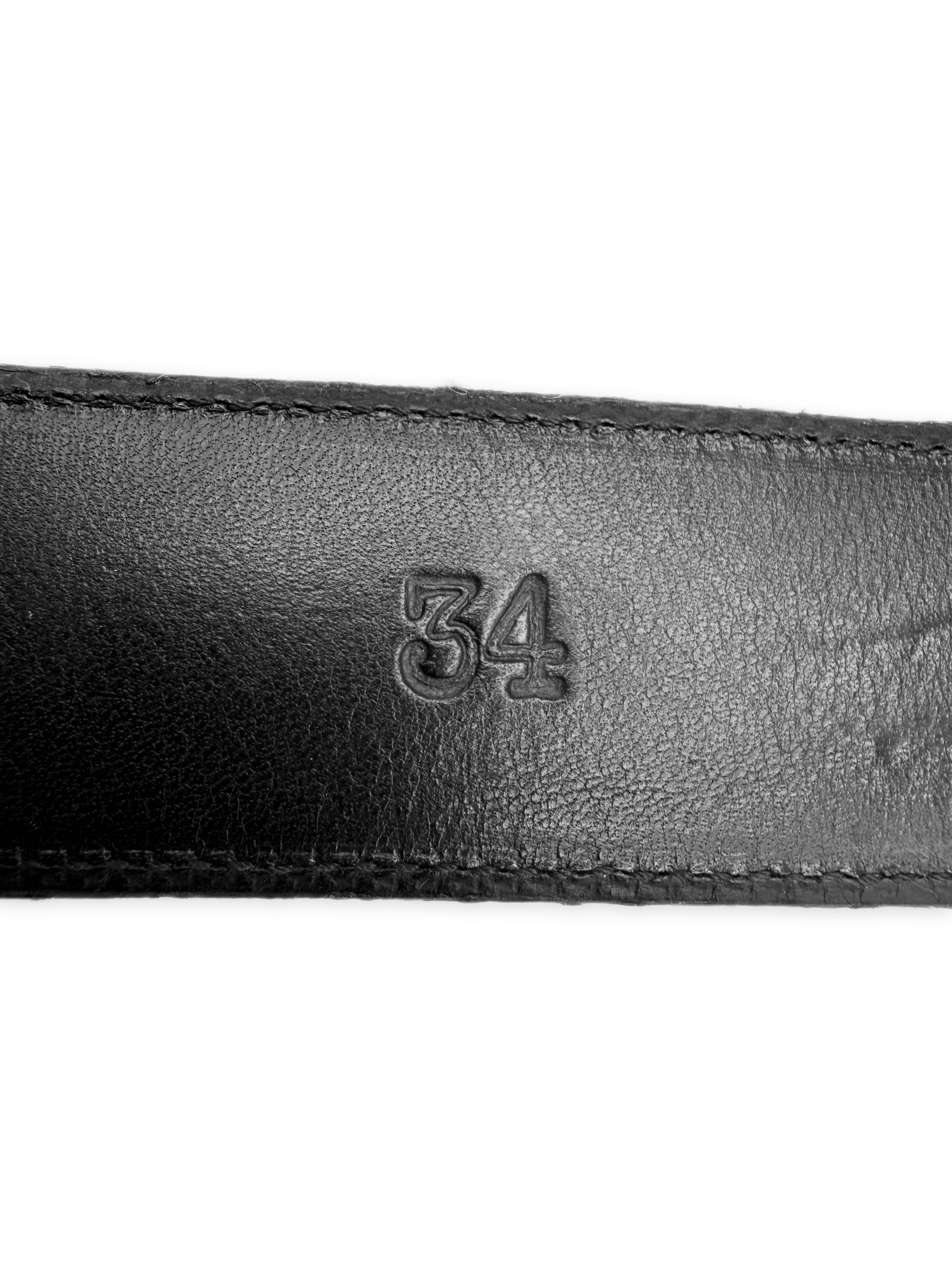 Chrome Hearts Leopard Painted Roller .925 Silver Leather Belt