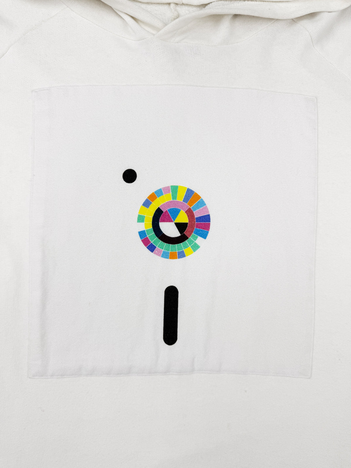 AW03 Raf Simons Closer ‘Blue Monday’ Patch White Raglan Hoodie