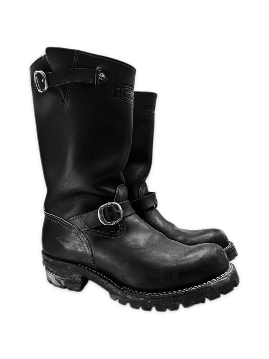 Chrome Hearts x Wesco Engineer Gunslinger Black Leather Boots