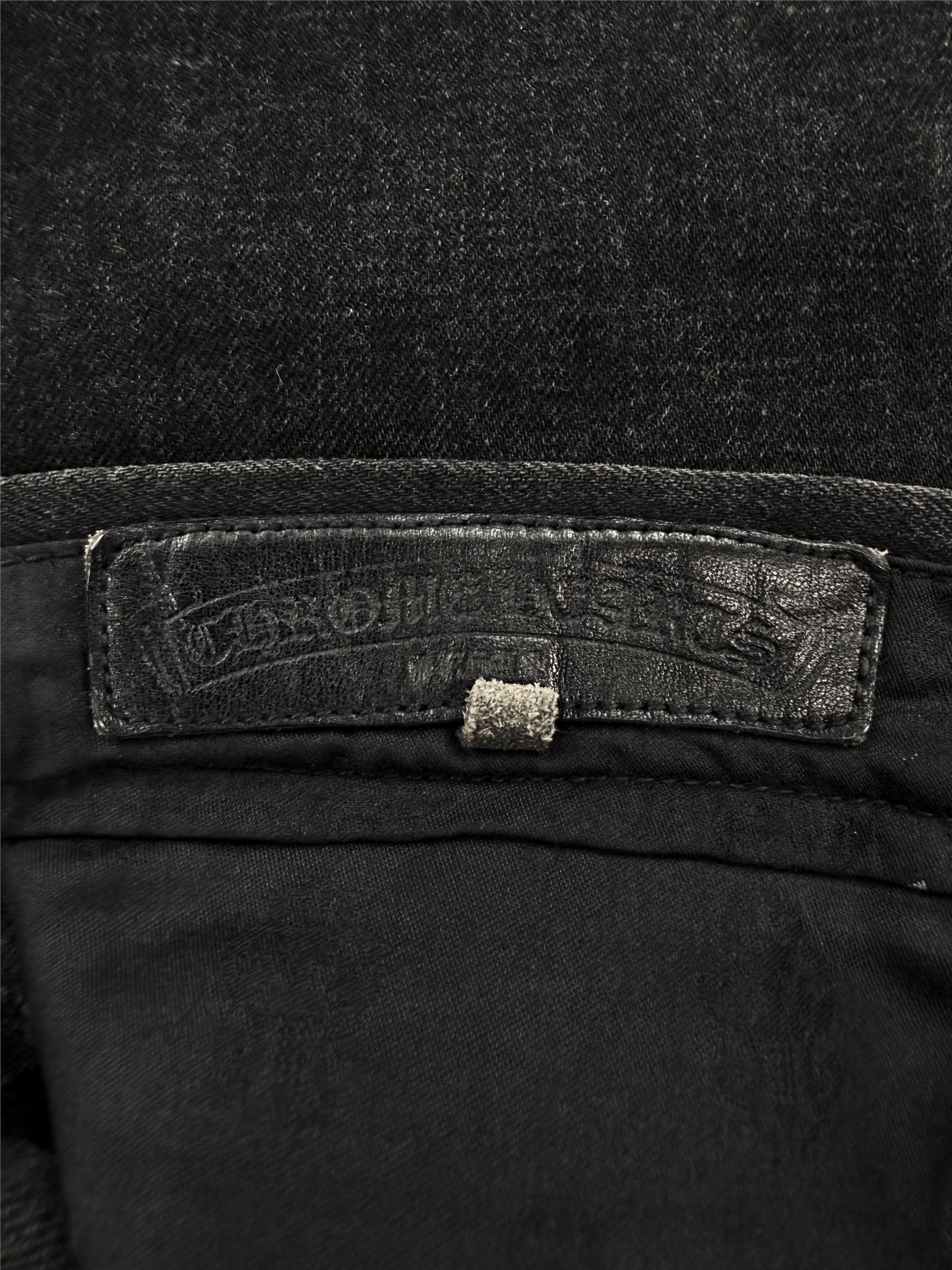 Chrome Hearts Ash Wash Flared Cut Black .925 Silver Denim Jeans