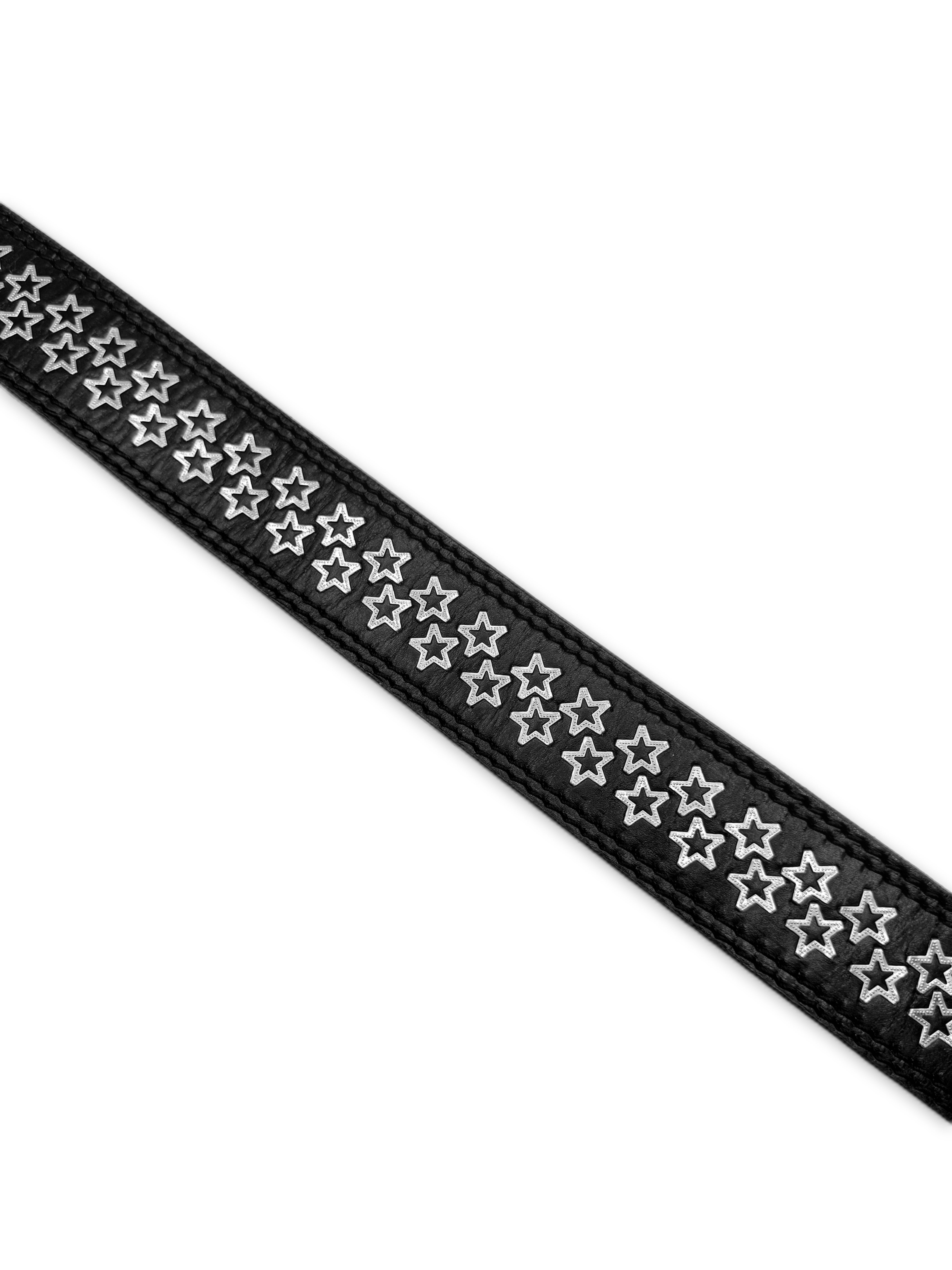 SS06 DIOR HOMME STAR DOUBLE PRONG BLACK LEATHER BELT | ArchiveThreads
