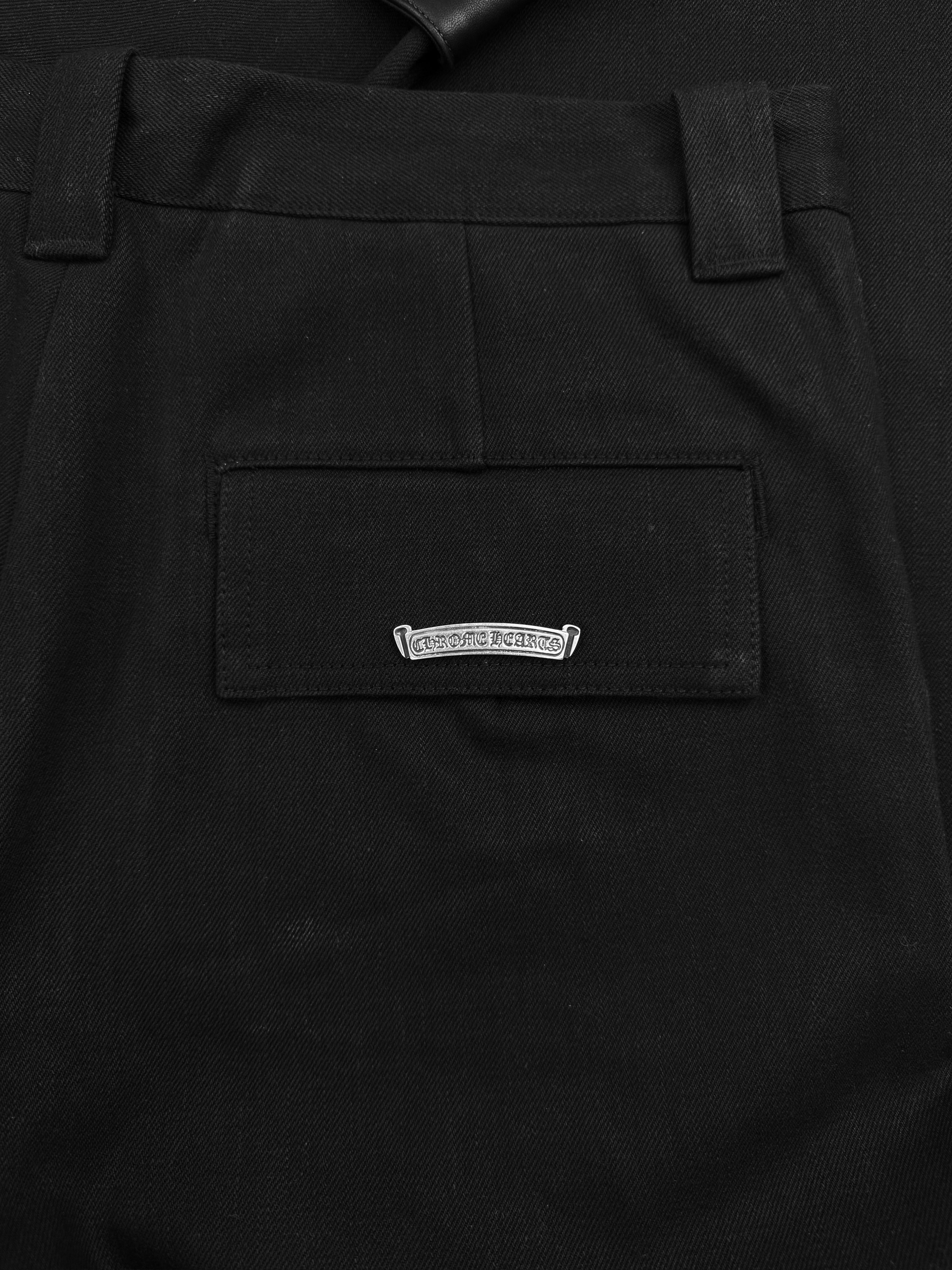 Chrome Hearts Street Sweeper Wide Leg Baggy Black Denim Jeans