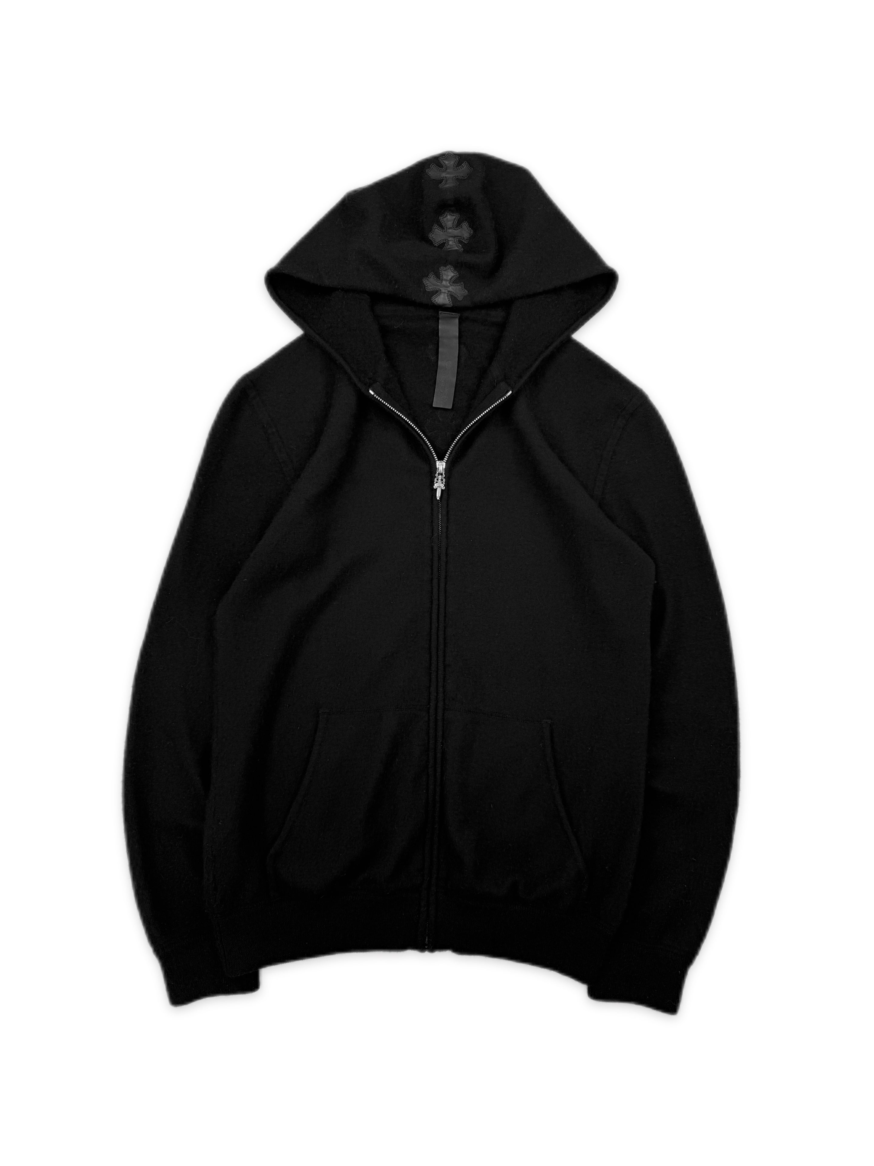 Chrome Hearts Plus Spine Patch Cashmere Dagger Zip Hoodie