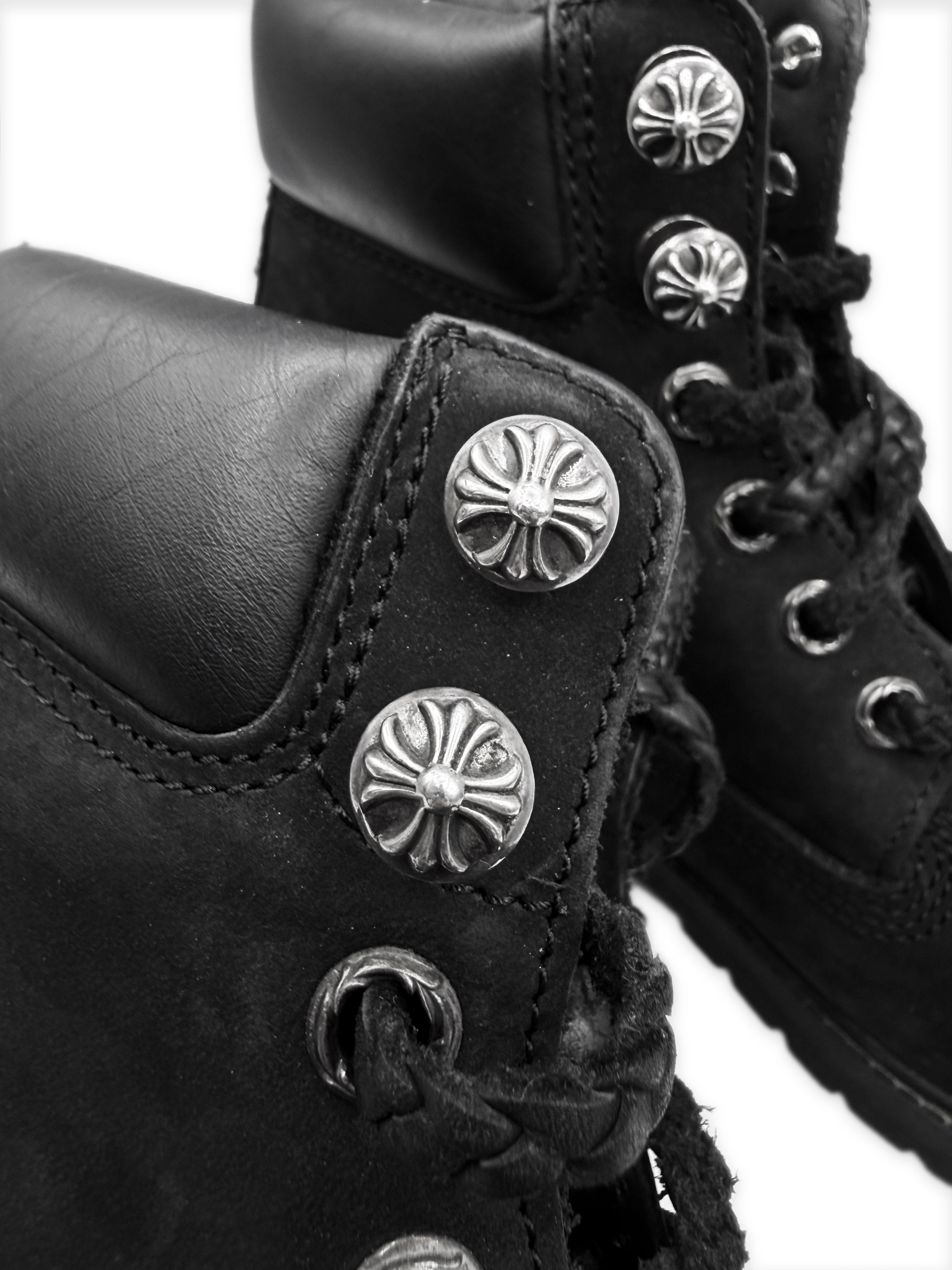 Chrome Hearts x Timberland Dagger Pendant .925 Silver Black Boots