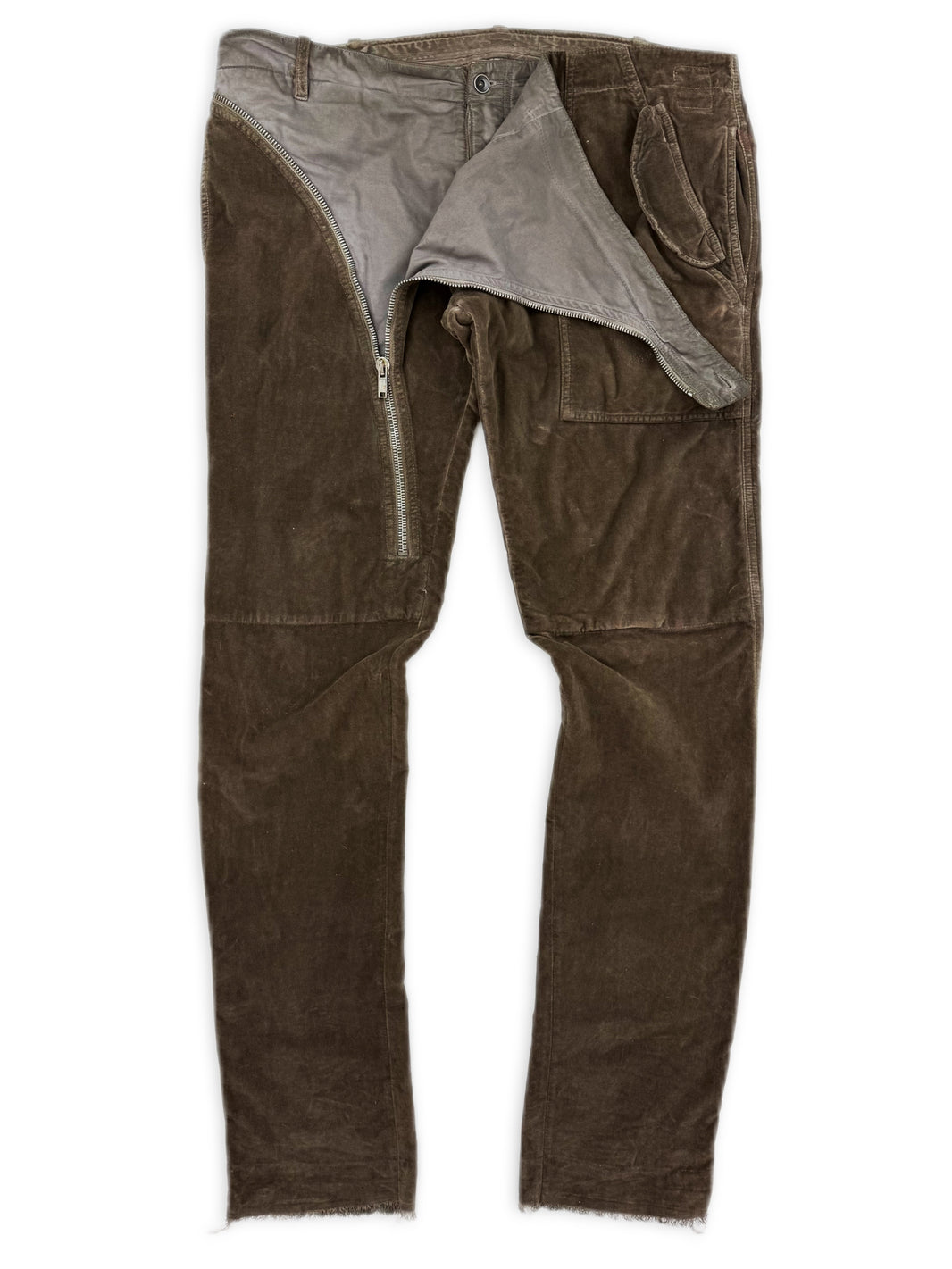 SS08 Rick Owens ‘Aircut’ O&M Brown Corduroy Double Layer Pants