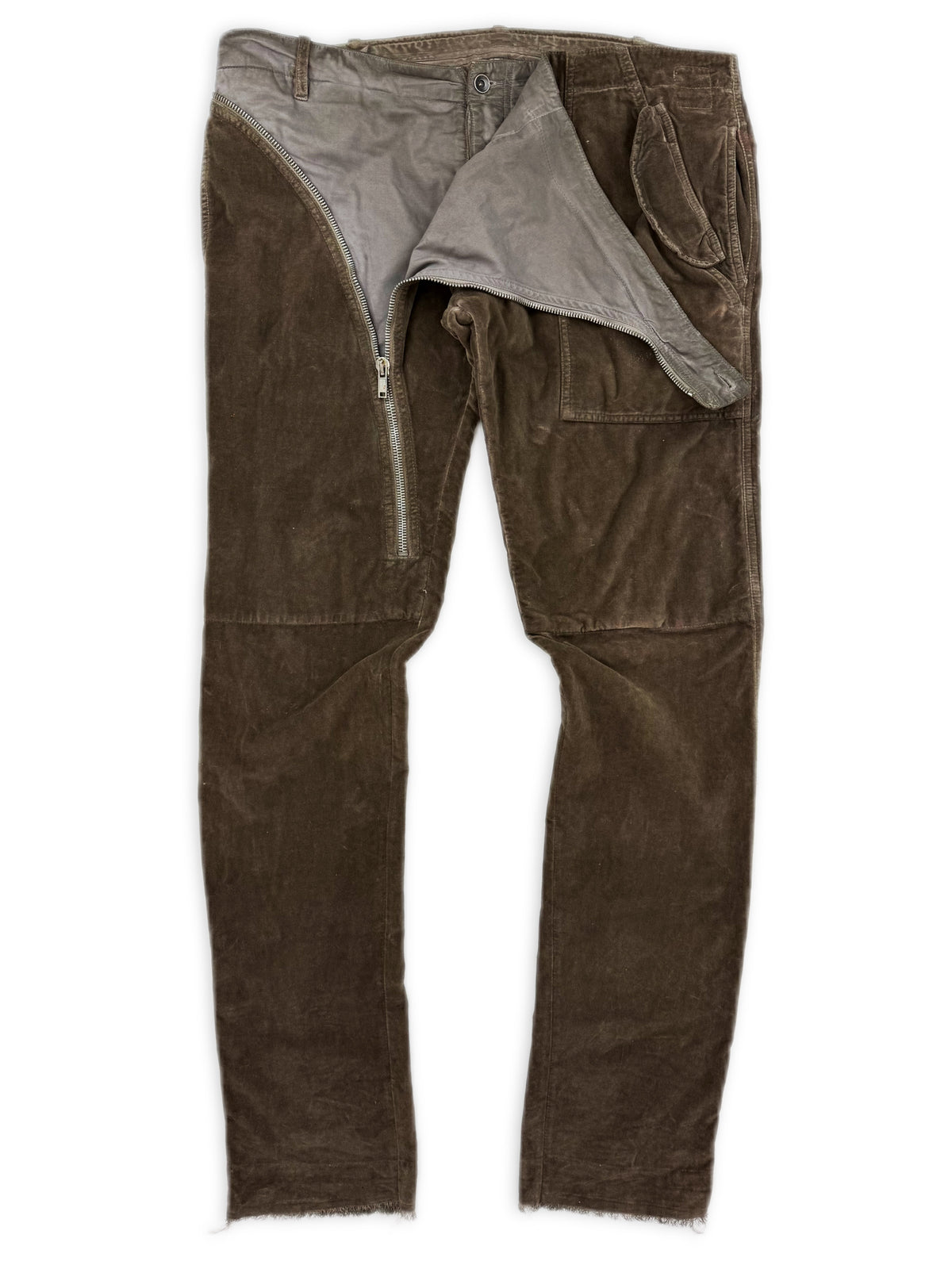 SS08 Rick Owens ‘Aircut’ O&M Brown Corduroy Double Layer Pants