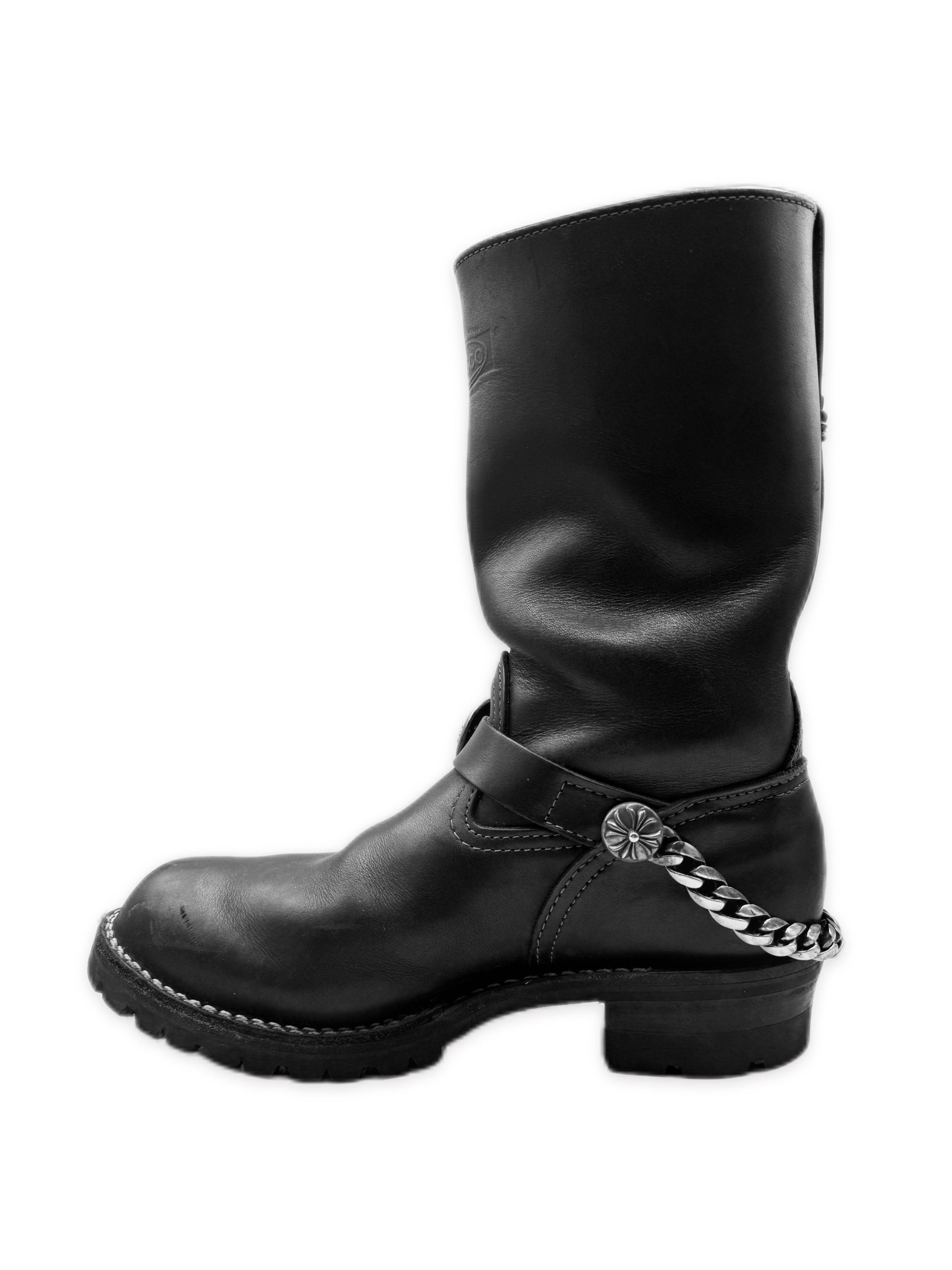 Chrome Hearts x Wesco 3 Piece Cuban Link Silver Cross Engineer Boots