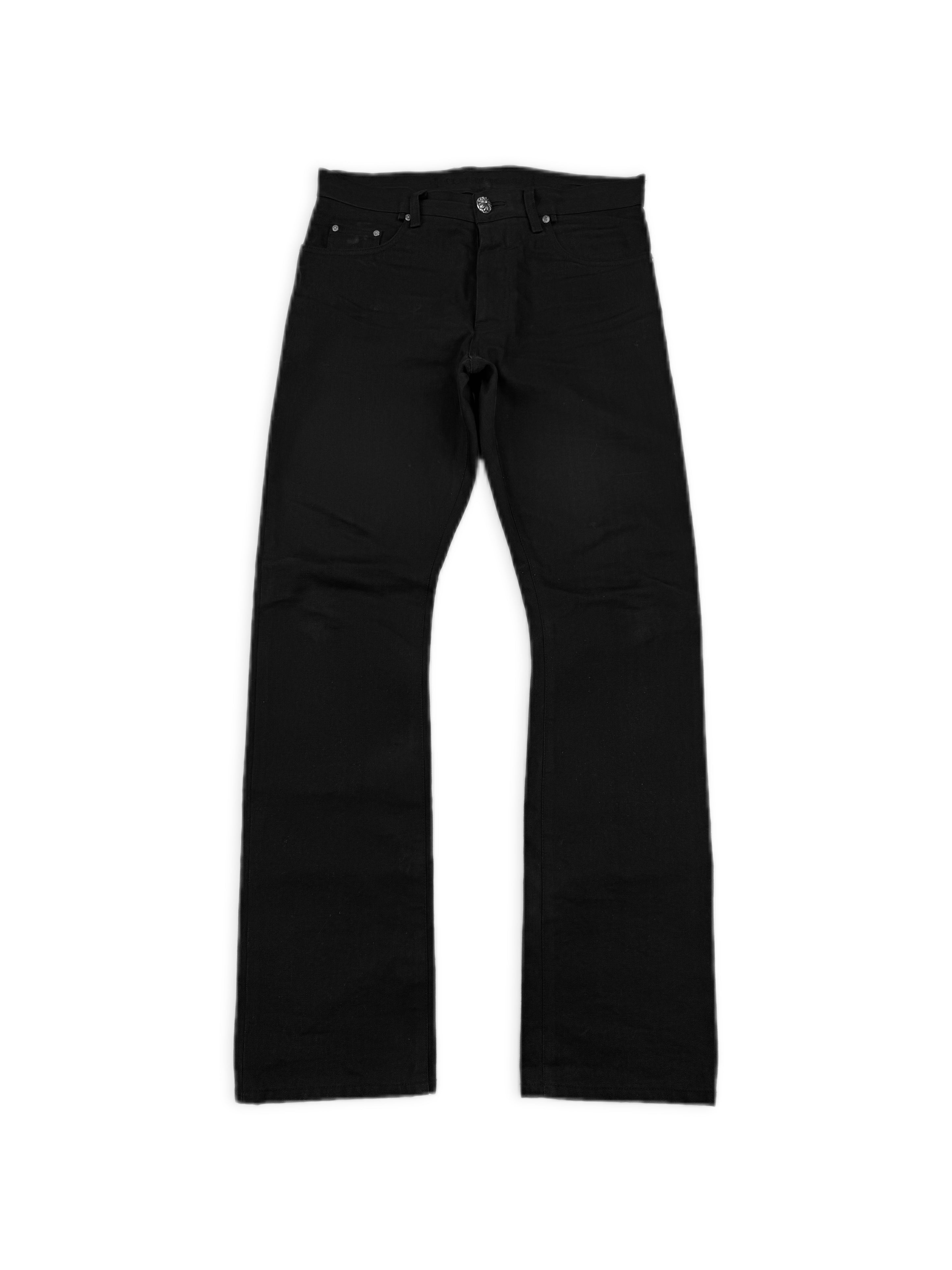 Chrome Hearts RS Cut Flared Black .925 Silver Denim Jeans