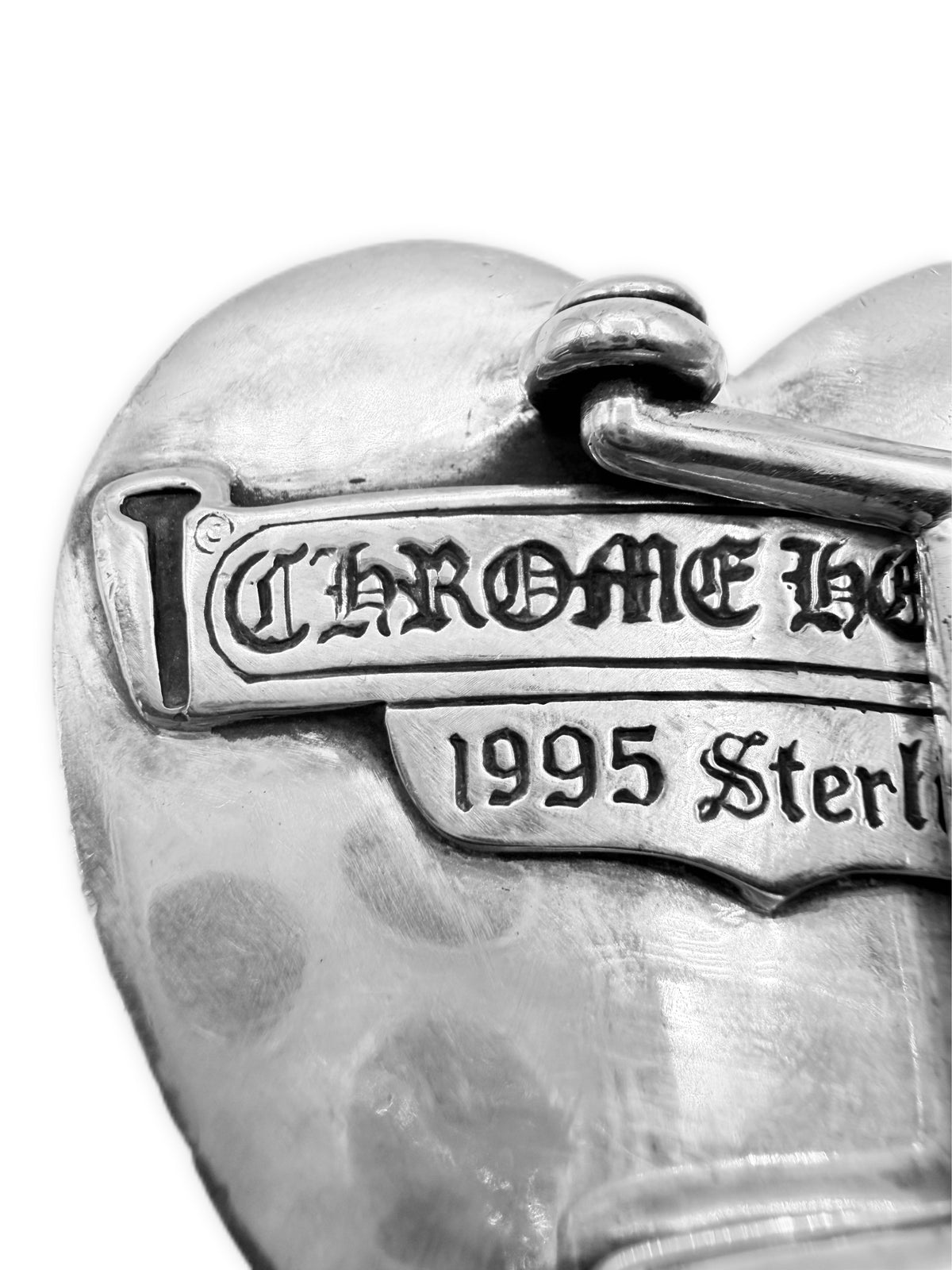 Chrome Hearts 1 inch Heart .925 Silver Belt Buckle