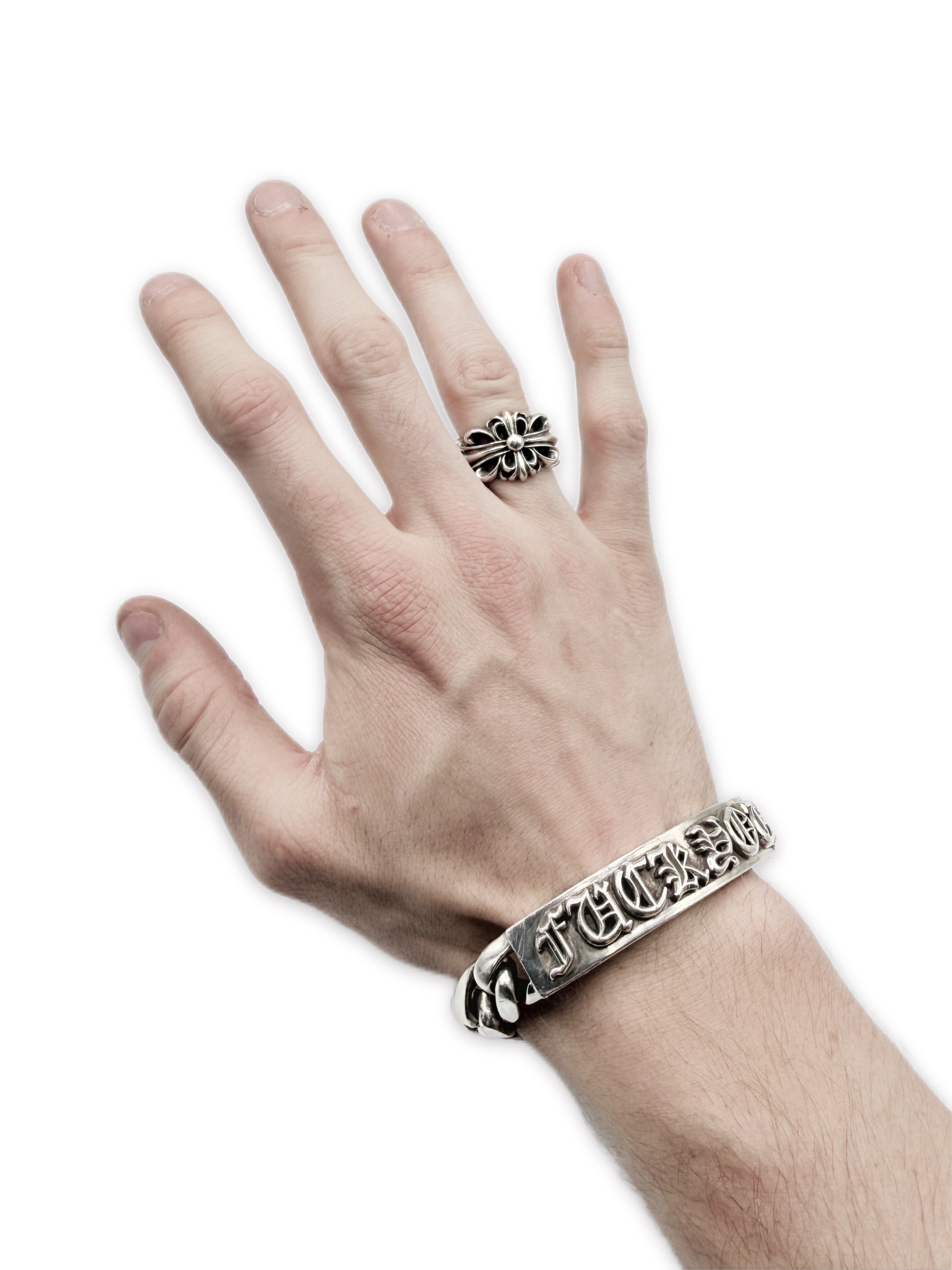 Chrome Hearts Double Floral .925 Silver Ring