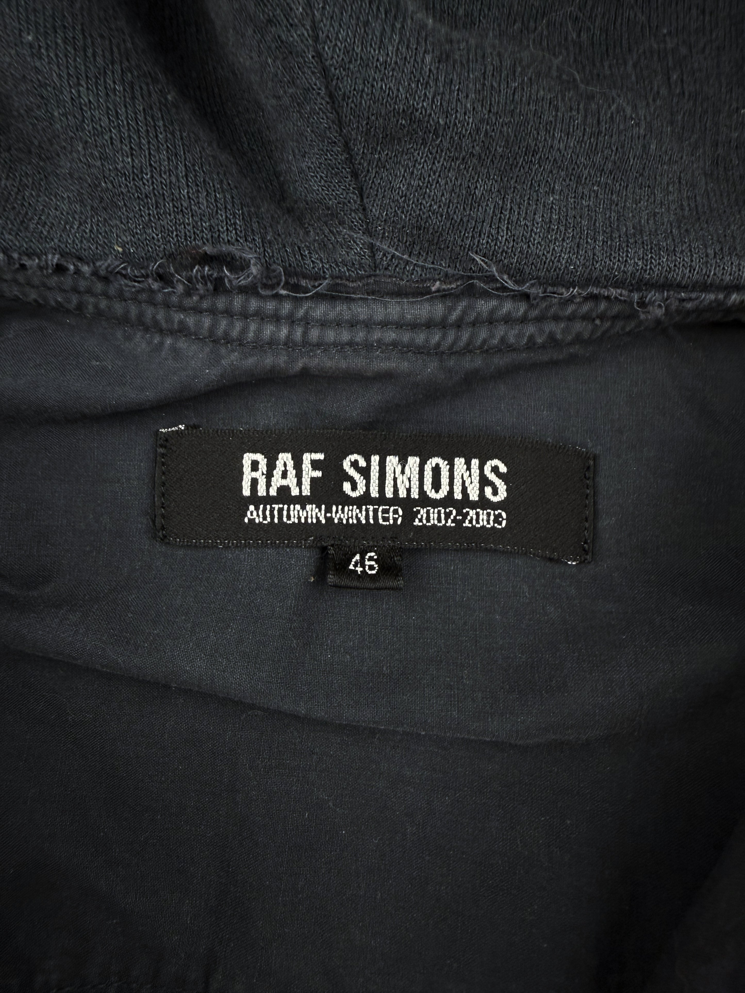 AW02 Raf Simons ‘Virginia Creeper’ Deep Patch Hooded Button Up Shirt
