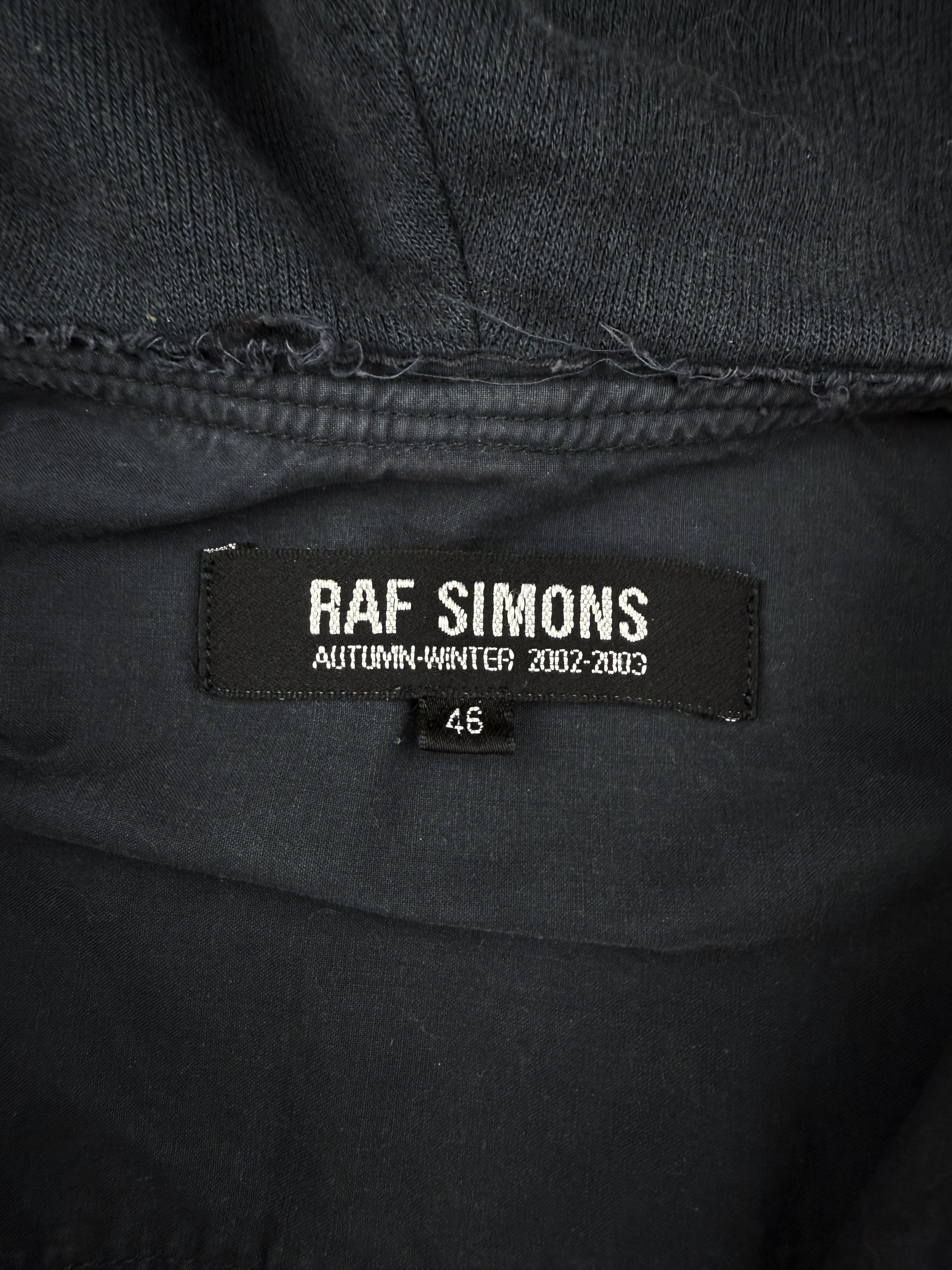 AW02 Raf Simons ‘Virginia Creeper’ Deep Patch Hooded Button Up Shirt