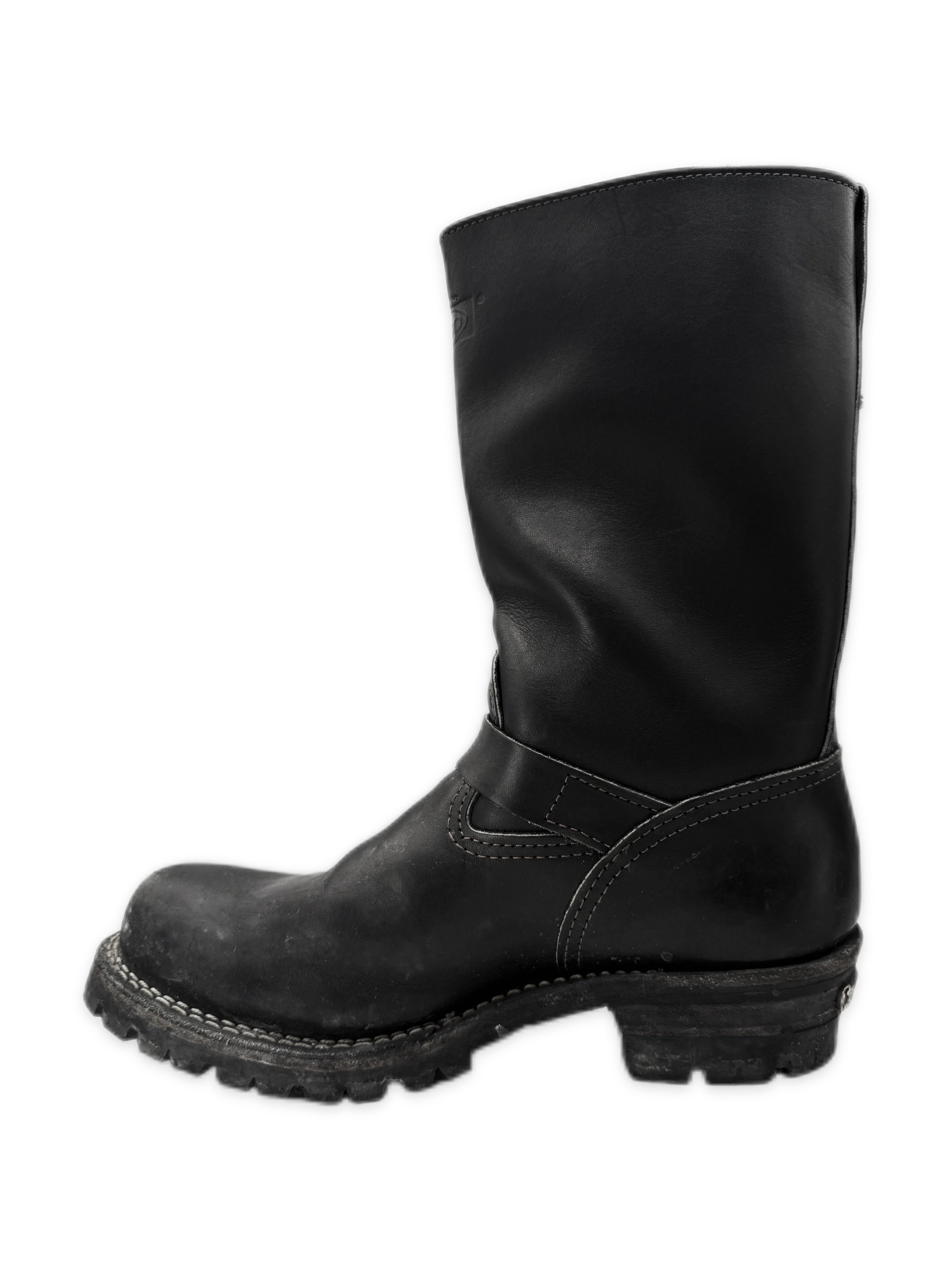 Chrome Hearts x Wesco Engineer Gunslinger Black Leather Boots