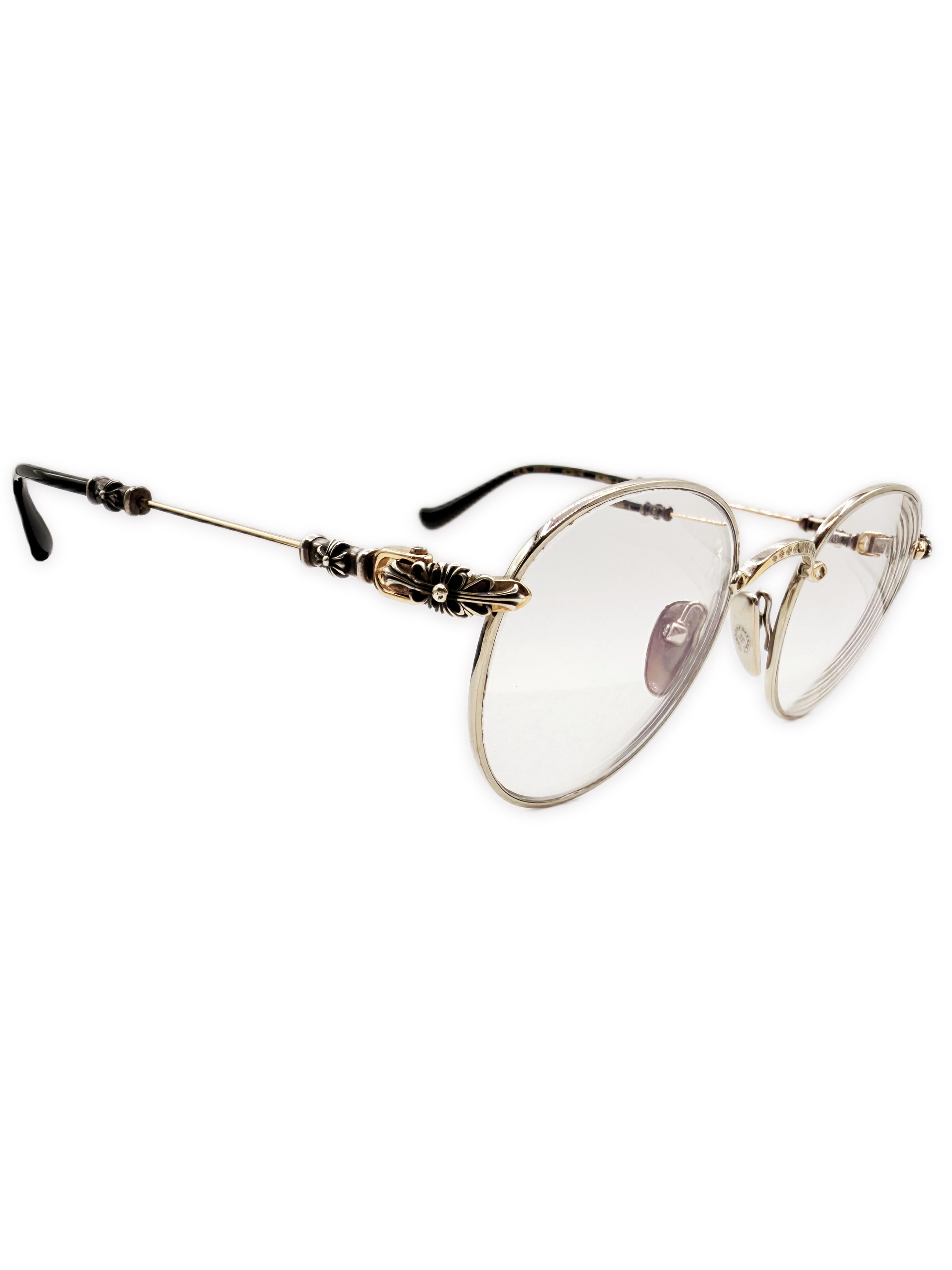 Chrome Hearts Bubba-A 18k Gold Plated Rimless Sunglasses