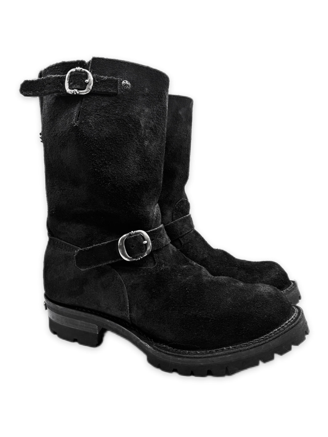 Chrome Hearts x Wesco Suede Gunslinger Cross Pendant Suede Engineer Boots