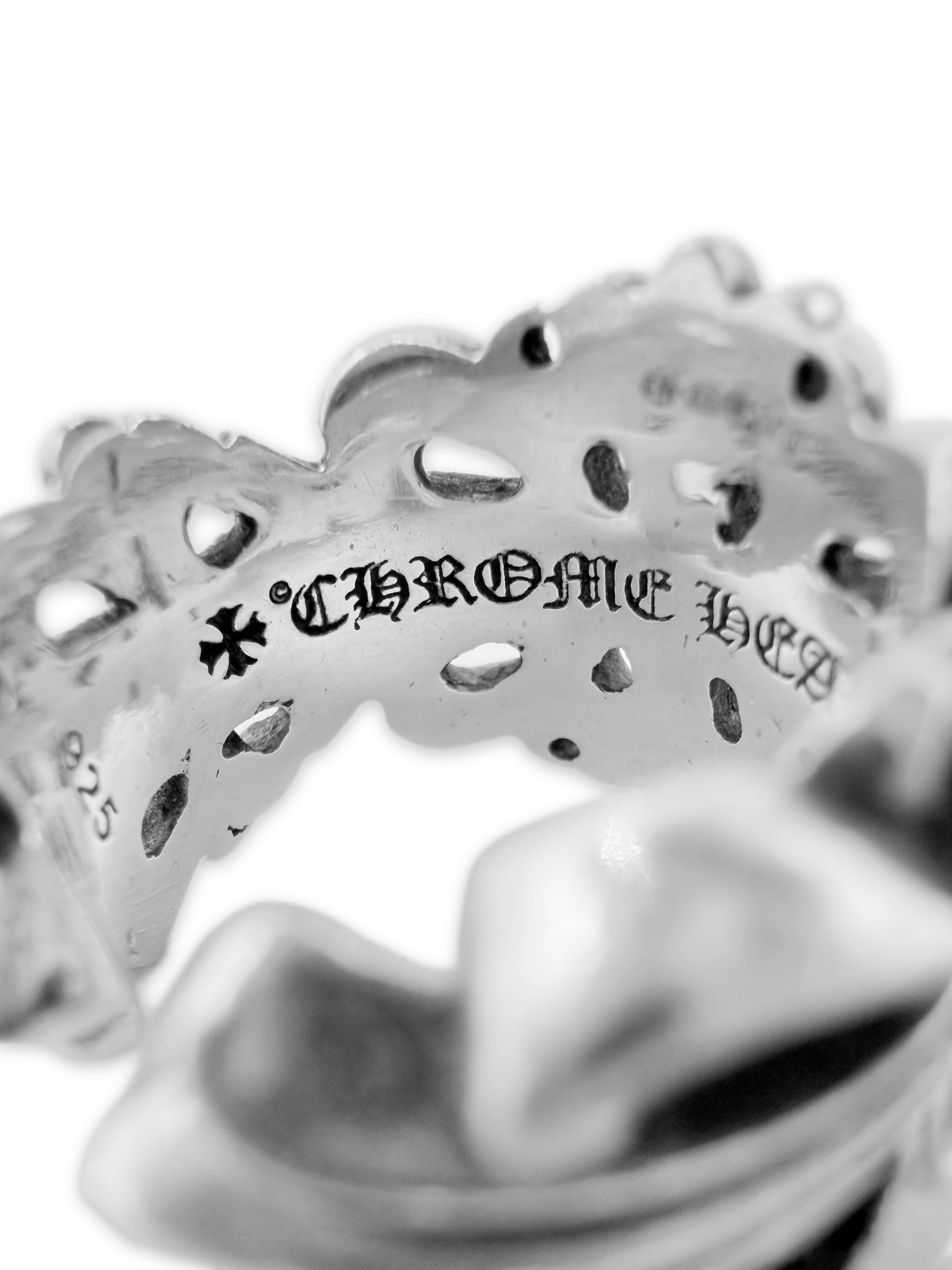 Chrome Hearts Double Floral .925 Silver Ring