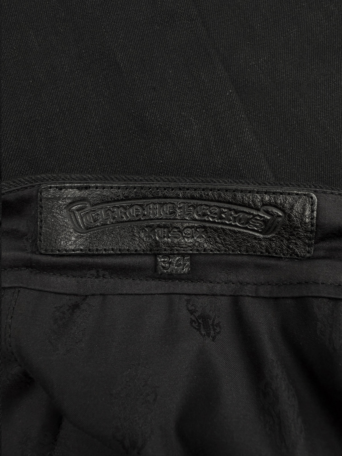 Chrome Hearts Street Sweeper Wide Leg Baggy Black Denim Jeans