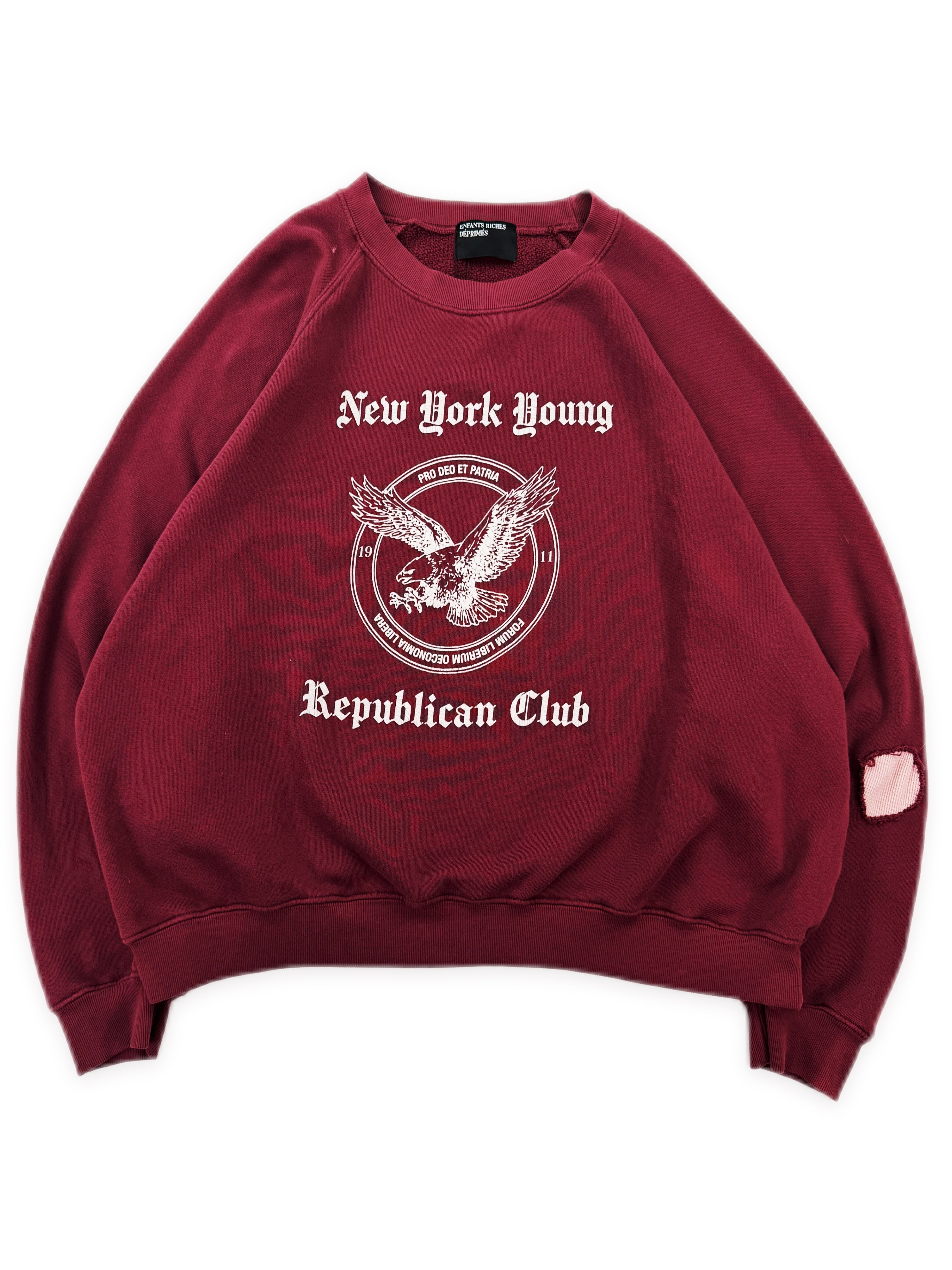 SS25 Enfants Riches Deprimes ‘Young Republicans Club’ Red Crewneck
