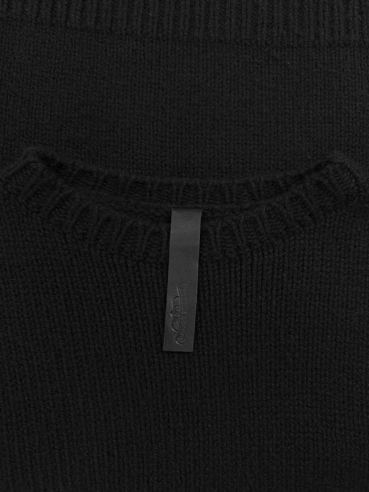 Chrome Hearts Dual Cross Patch Cashmere Black Knit Sweater